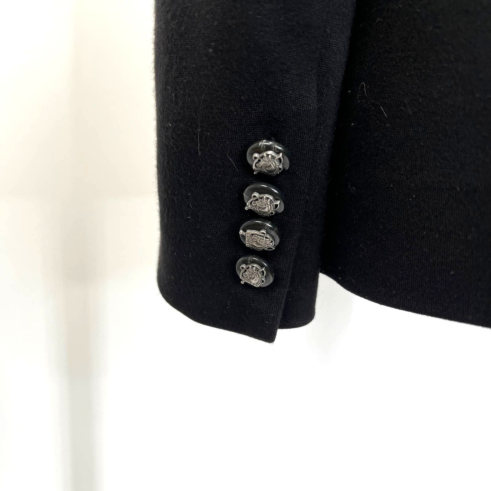 Lauren Ralph Lauren Lauren Ralph Lauren Ponte Knit Blazer Black Dark Romantic Size M / US 6-8 / IT 42-44 - 6 Thumbnail