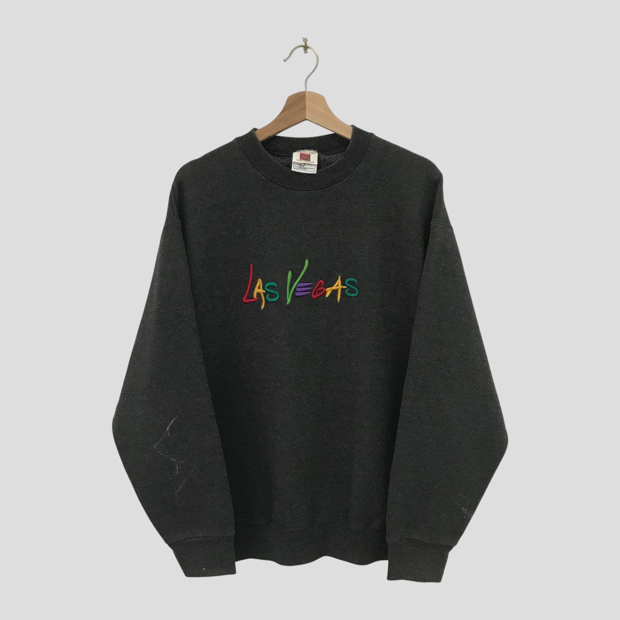 Vintage Vintage Las Vegas Grey Sweatshirt - 389 Size US L / EU 52-54 / 3 - 3 Thumbnail