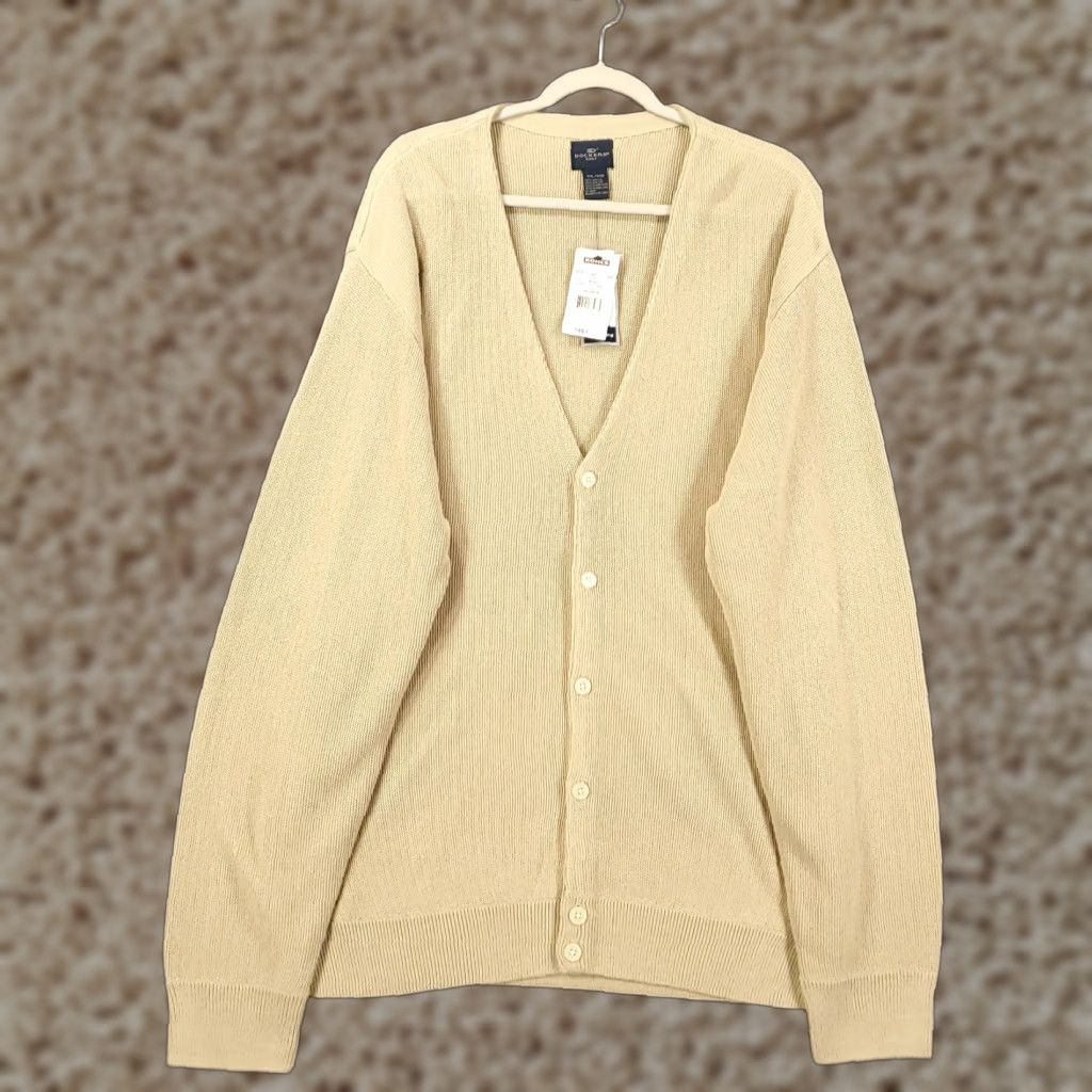 Dockers New DOCKERS Cardigan Mens XXL Chino Tan Grandpa Knit Button Up Sweater NWT Size US XXL / EU 58 / 5 - 1 Thumbnail
