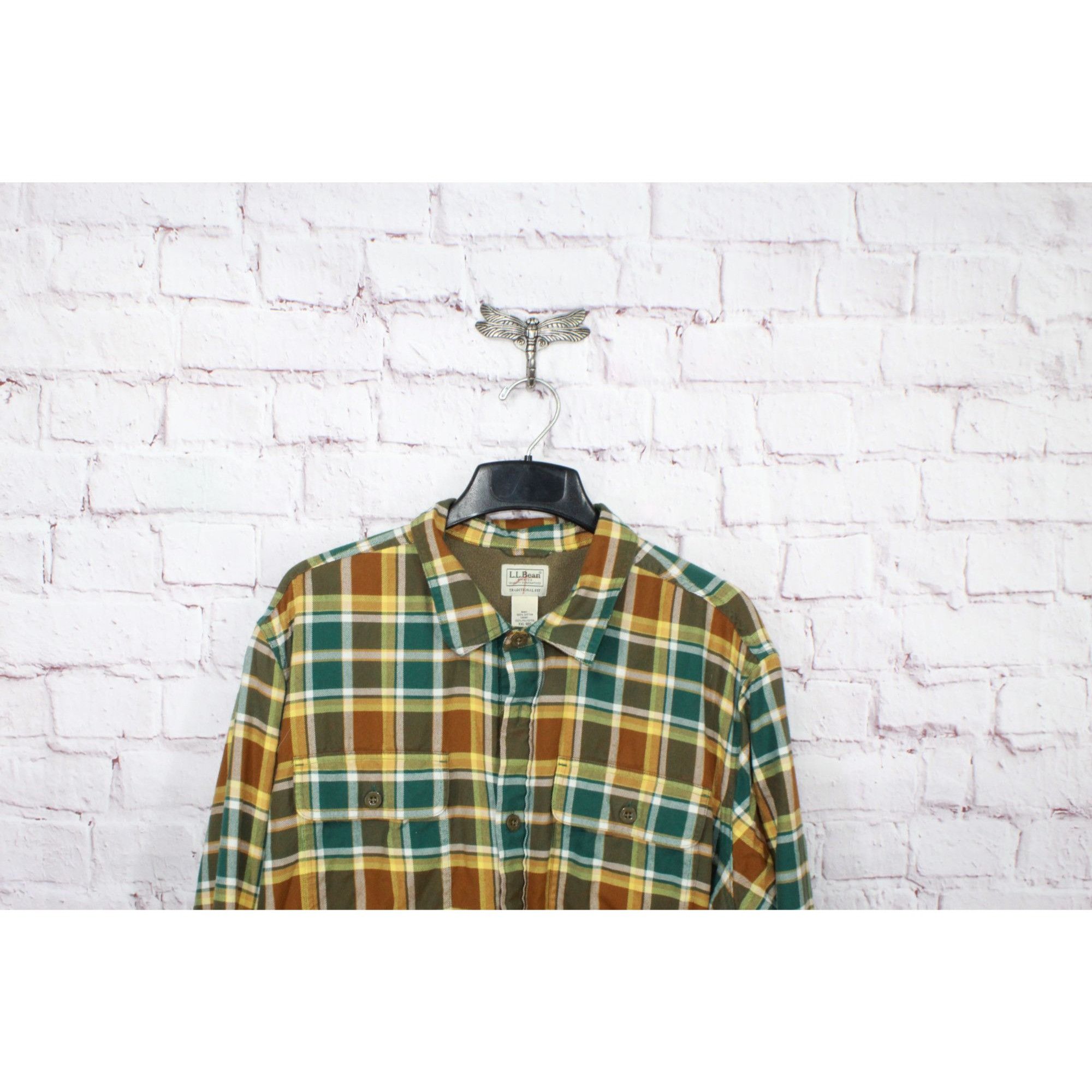 L.L. Bean LL Bean Men's Fleece Lined Flannel Shirt Traditional Fit XXL Size US XXL / EU 58 / 5 - 2 Thumbnail