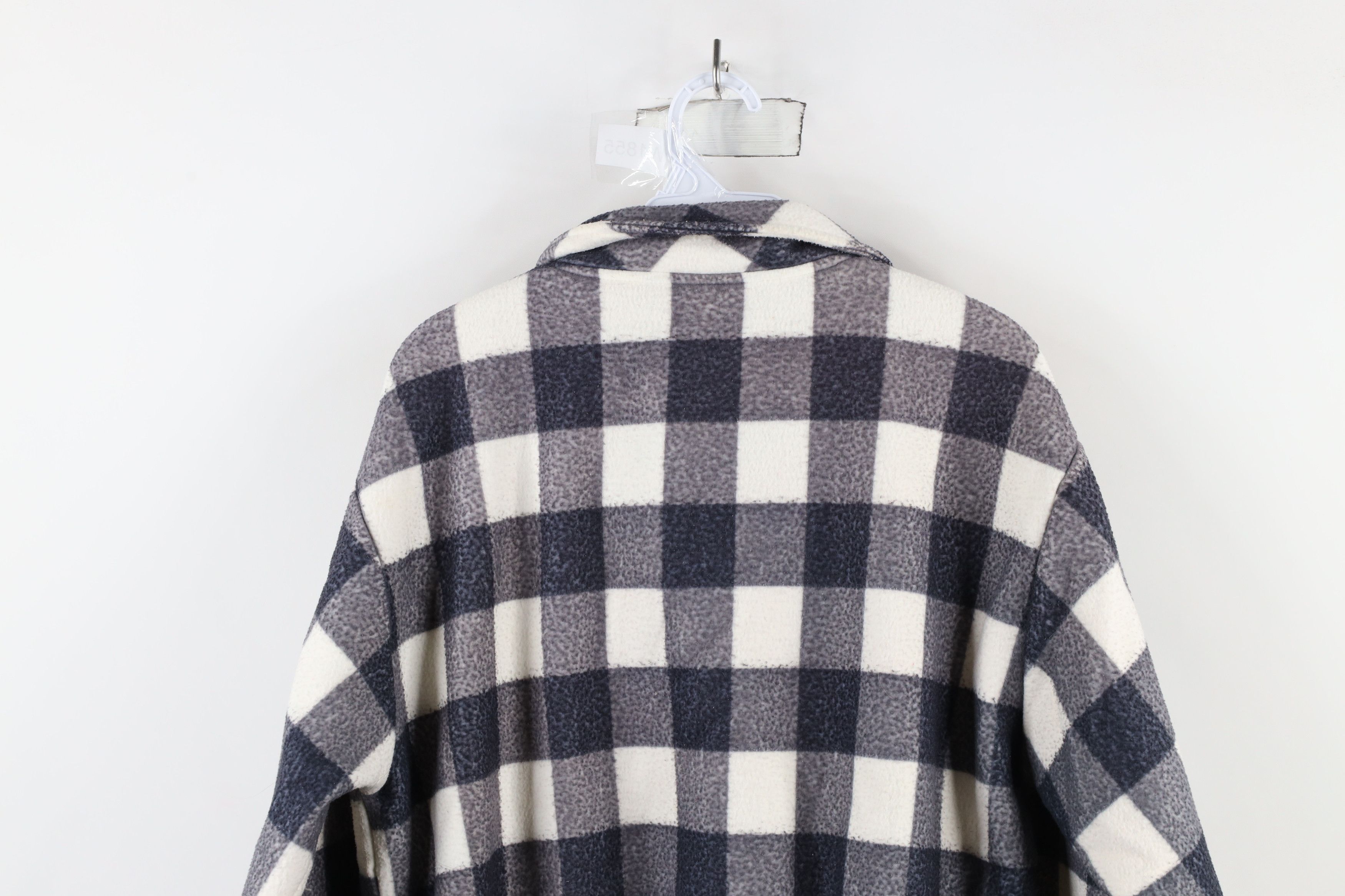 Vintage Vintage 90s Streetwear Fleece Pullover Sweater Plaid Size L / US 10 / IT 46 - 9 Thumbnail