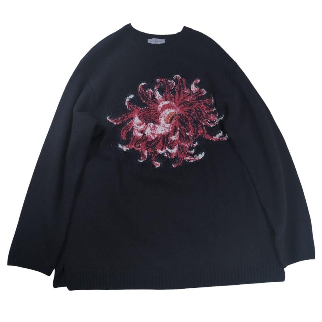 Yohji Yamamoto Yohji Yamamoto pour homme 22AW flower knit sweater