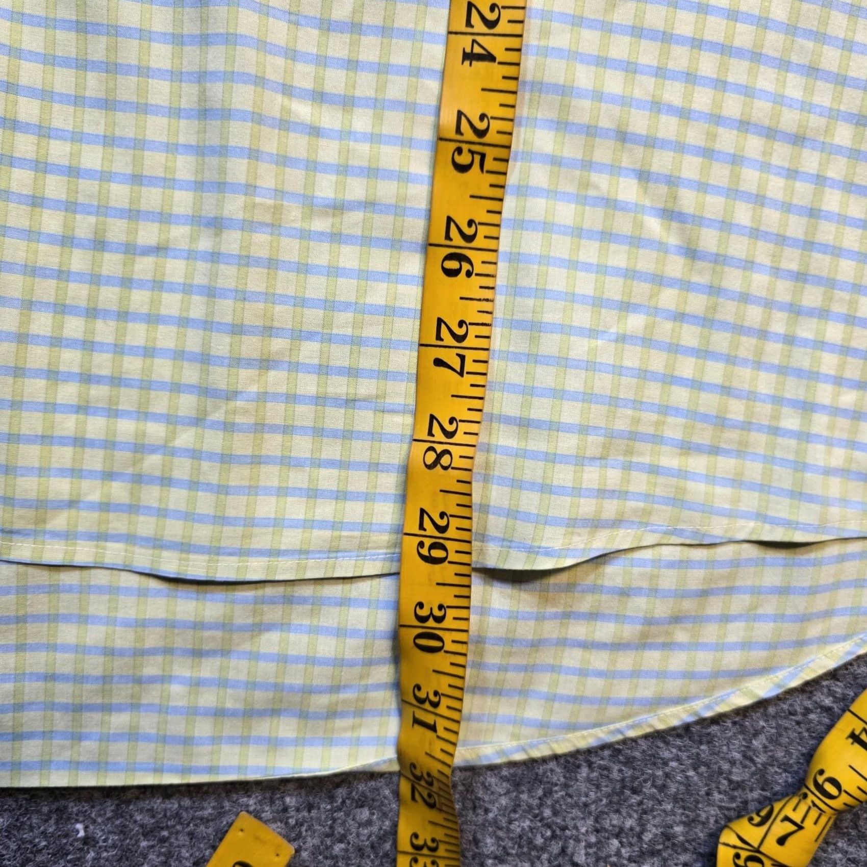 Lacoste Lacoste Shirt Mens 44 Yellow Plaid Button Logo Long Sleeve Career Preppy Classic Size US XXL / EU 58 / 5 - 7 Thumbnail