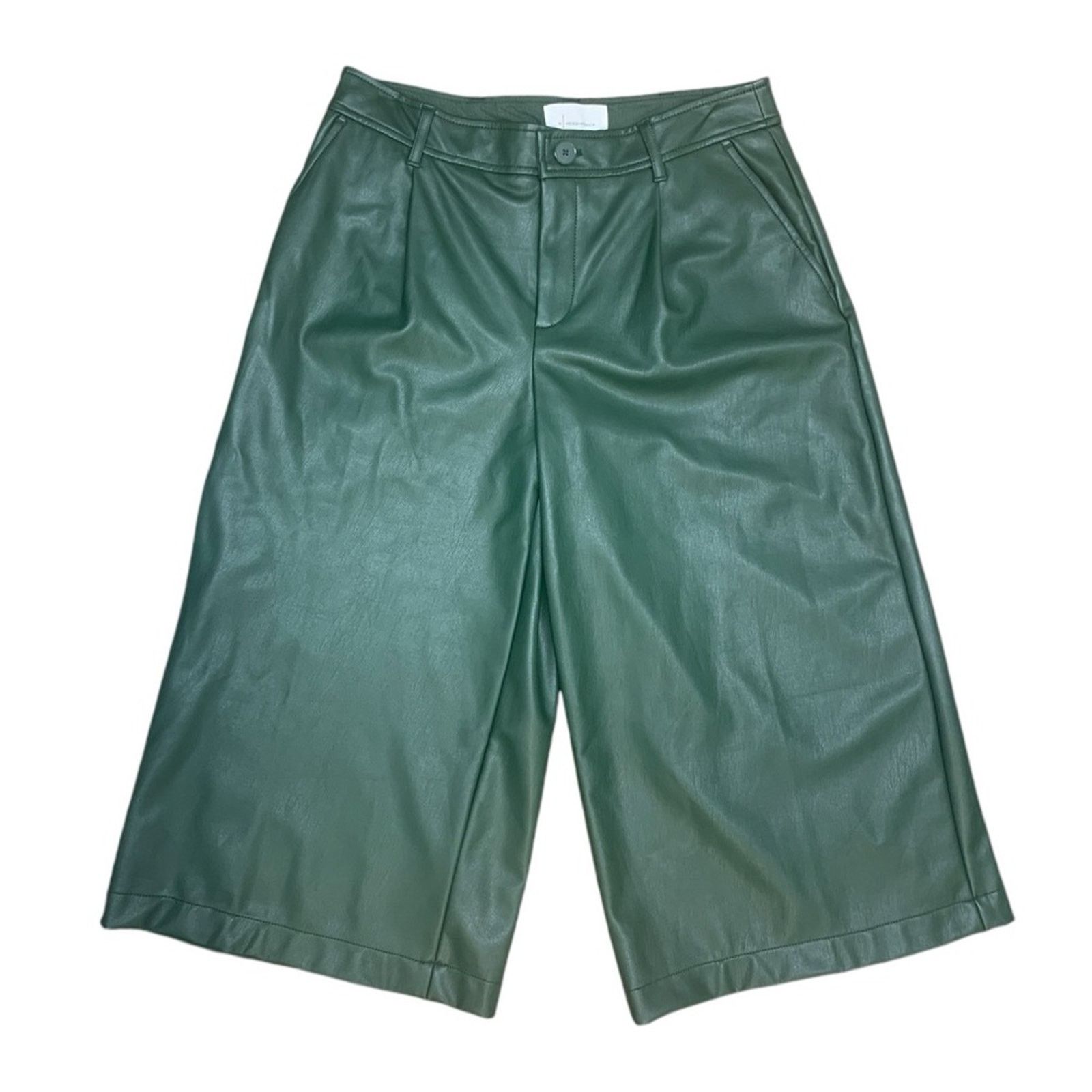 Anthropologie Anthropologie Faux Leather Capris Culottes Cropped US 8 Size 30" / US 8 / IT 44 - 4 Thumbnail