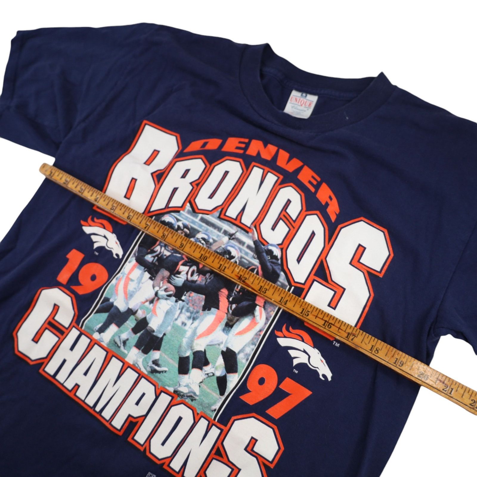 NFL × Vintage Vintage 1997 Denver Broncos Champions Graphic T Shirt Size US L / EU 52-54 / 3 - 7 Thumbnail