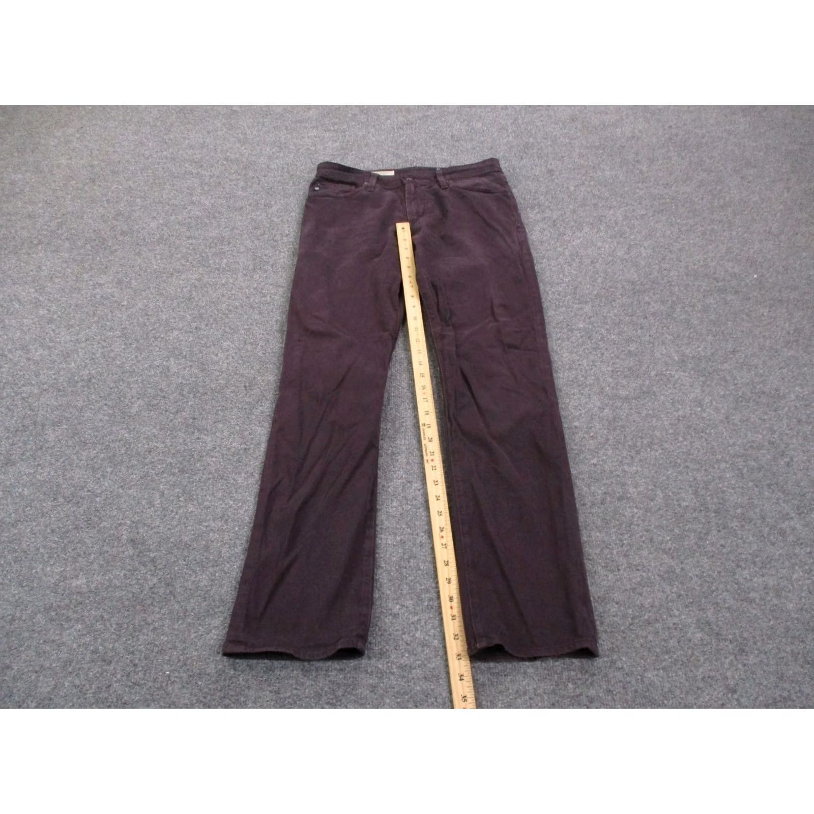 Vintage AG Adriano Goldschmied Jeans Mens 30 X 32 Purple Knit 5-Pocket Straight Vintage No Size US 30 / EU 46 - 3 Thumbnail