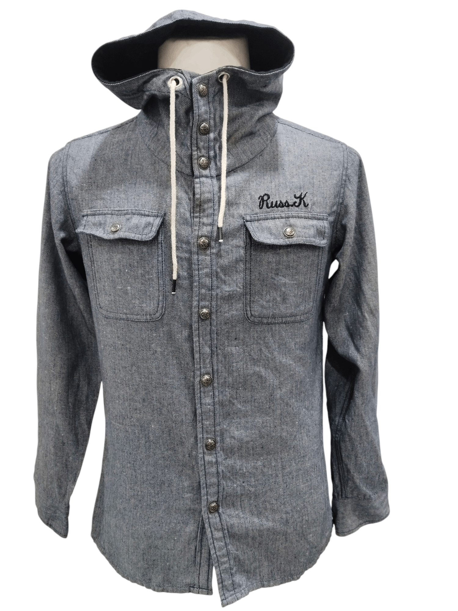 Japanese Brand × Rusty Hoodie Denim Snap button Embroidery Logo Size US M / EU 48-50 / 2 - 2 Thumbnail