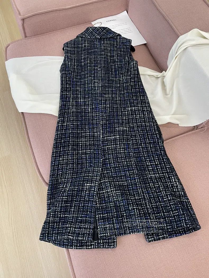 Chanel Chanel High-end handicraft workshop blue and black mixed c Size XXS / US 00 / IT 34 - 4 Thumbnail