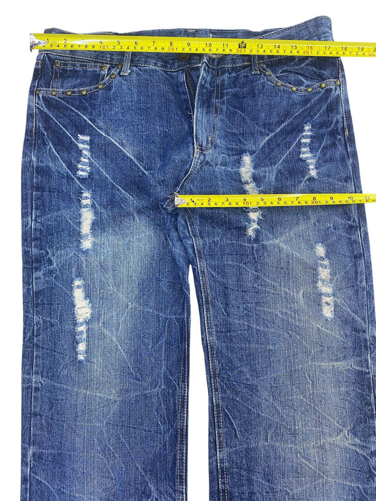Japanese Brand Back & Forth Brand Thunder Wqsh Style Ripped Jeans Size US 34 / EU 50 - 5 Thumbnail