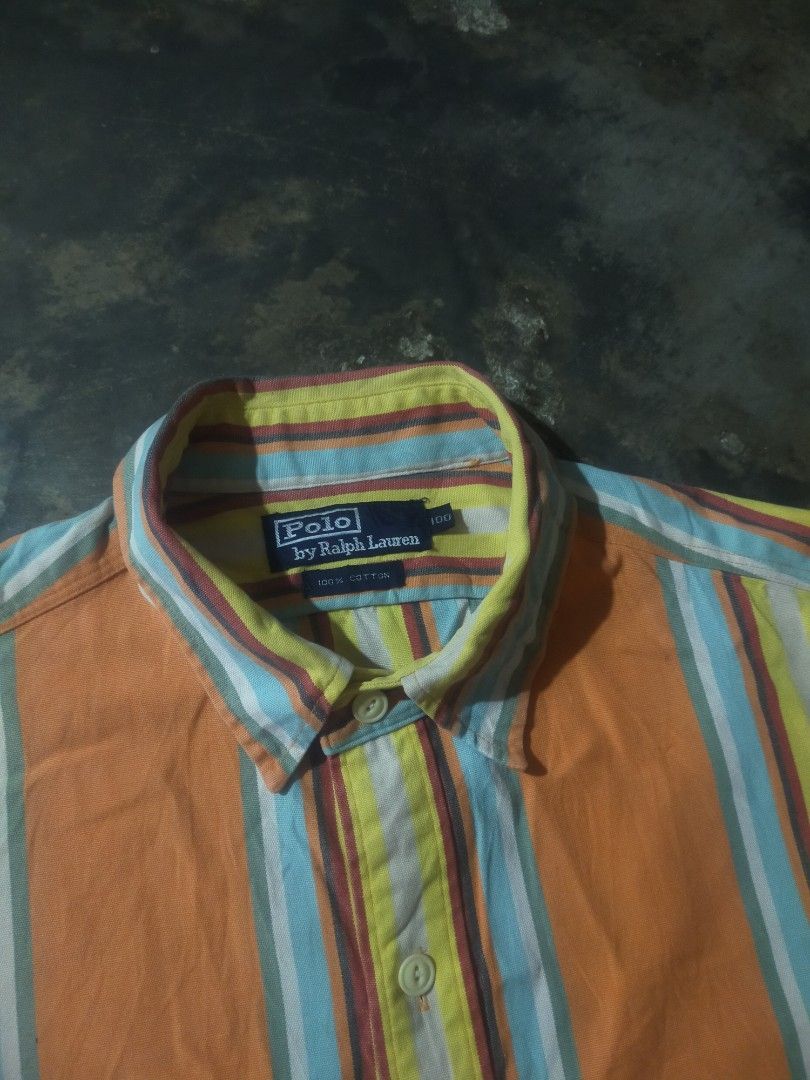 Polo Ralph Lauren 90's polo ralph lauren stripe shirt Size US XL / EU 56 / 4 - 2 Thumbnail
