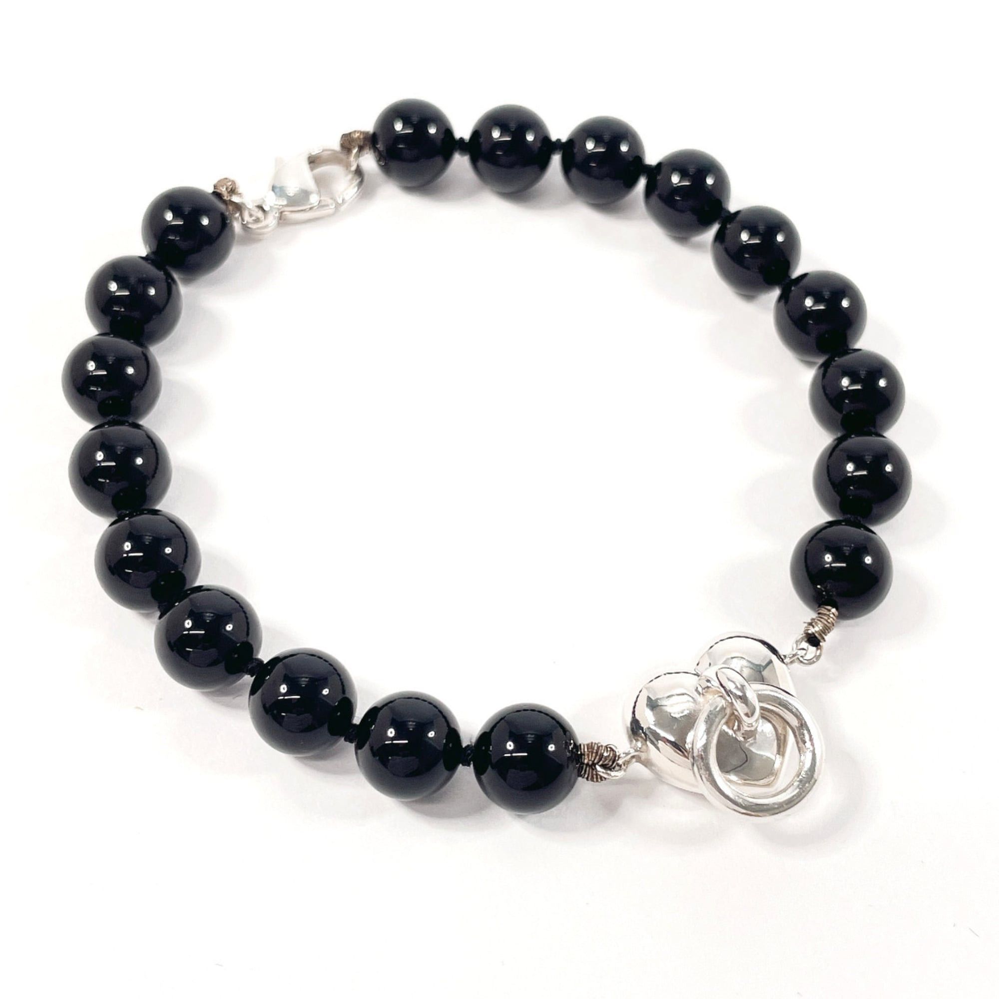 Tiffany & Co. TIFFANY & Co. Tiffany Heart Knock Bracelet, Silver 925/Onyx, Black, Women's Size ONE SIZE - 1 Thumbnail