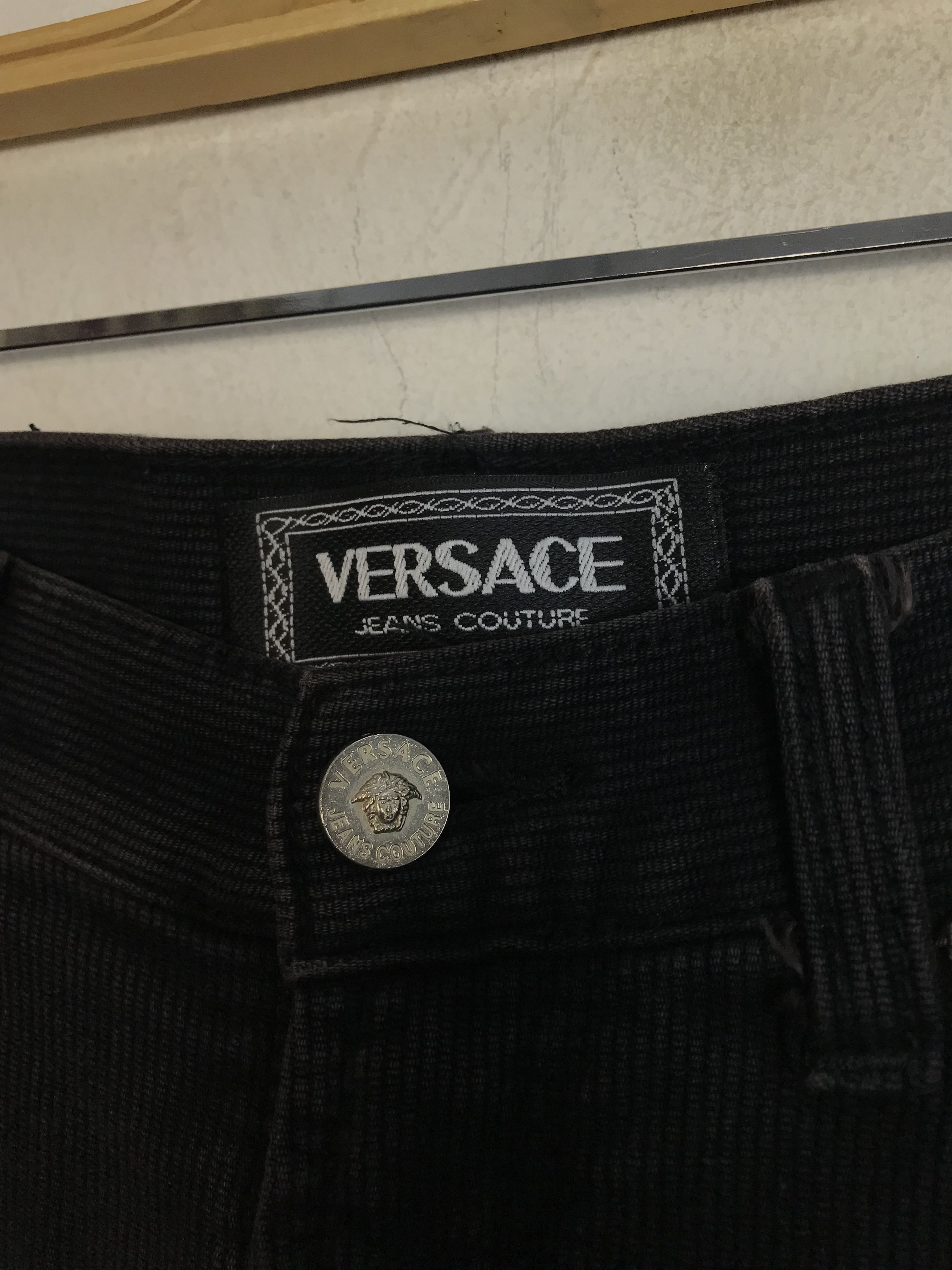 Versace Jeans Couture Versace Jeans Couture Signature Corduroy Black Straight Cut Size US 30 / EU 46 - 8 Thumbnail