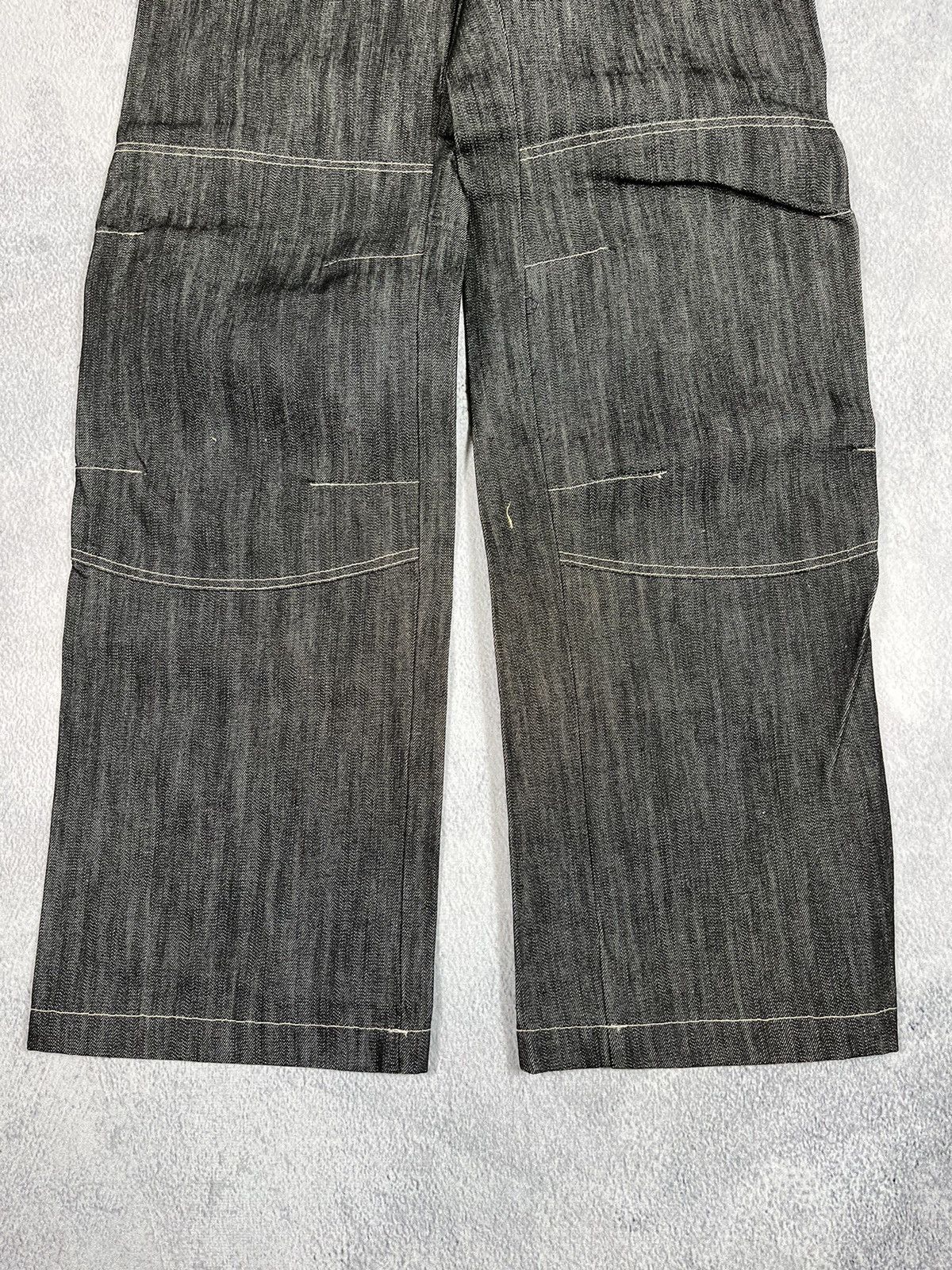 Japanese Brand × Vintage Vintage Y2K Japanese wide dongle knee jeans denim Size 26" / US 2 / IT 38 - 3 Thumbnail