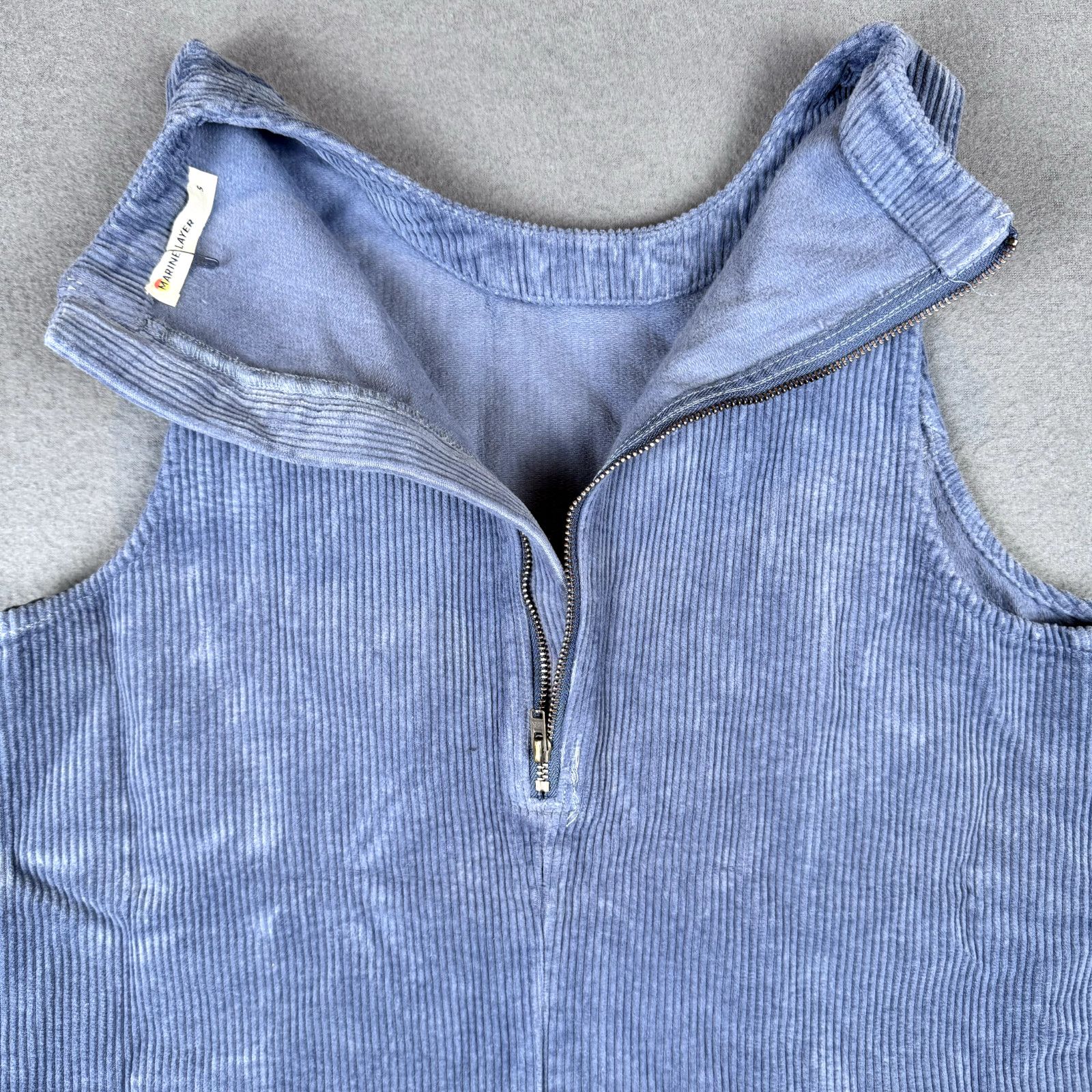Marine Layer Marine Layer Womens Small Florence Blue Corduroy Sleeveless Size S / US 4 / IT 40 - 7 Thumbnail