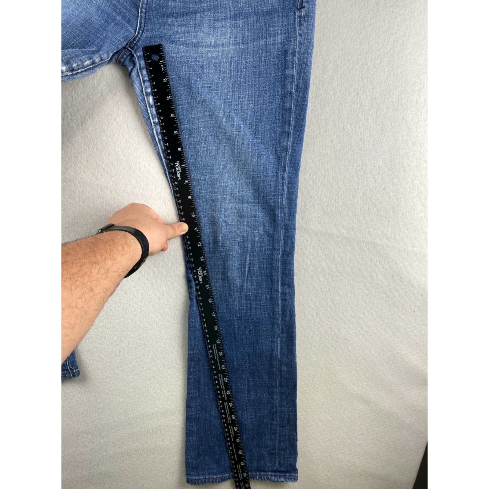 Vintage KUT from the Kloth Jeans Womens 8 Blue Bootcut Stretch Denim Dark Distressed Size 30" / US 8 / IT 44 - 5 Thumbnail