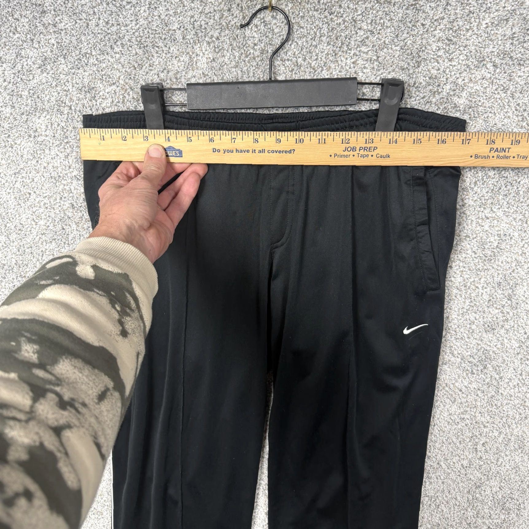 Nike VINTAGE Nike Track Pants Womens XL Black Striped Side Swoosh 90s Athleisure? Size 40" / US 18 - 2 Thumbnail