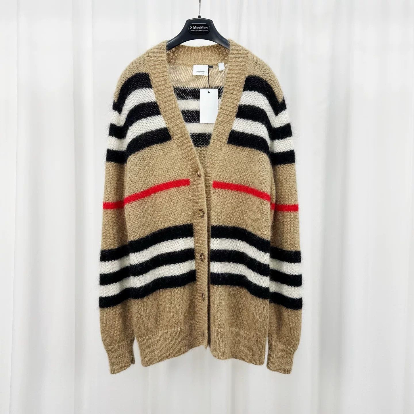 Burberry burberry cashmere striped knit cardigan Size US M / EU 48-50 / 2 - 1 Thumbnail