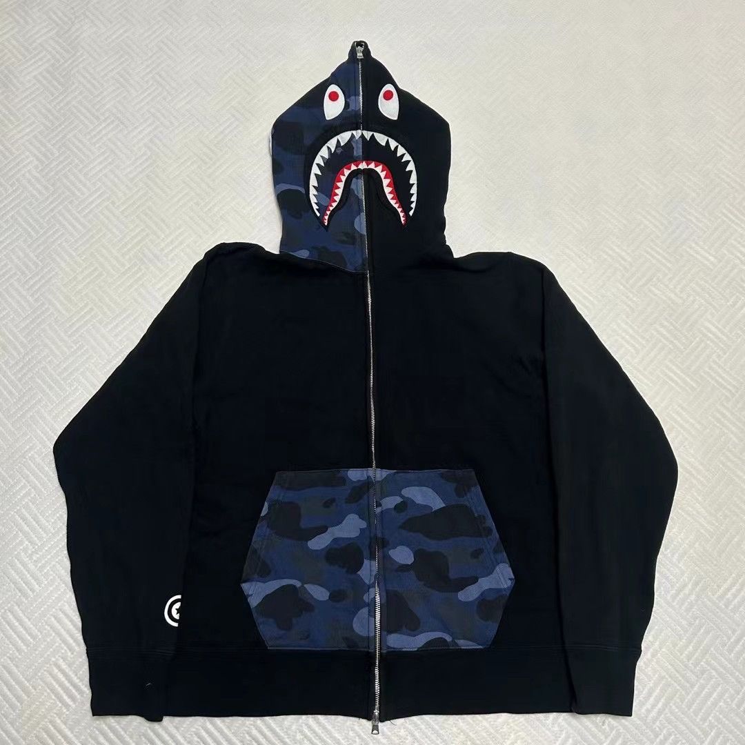 Bape CAMO SHARK FULL ZIP HOODIE Size US XL / EU 56 / 4 - 1 Thumbnail