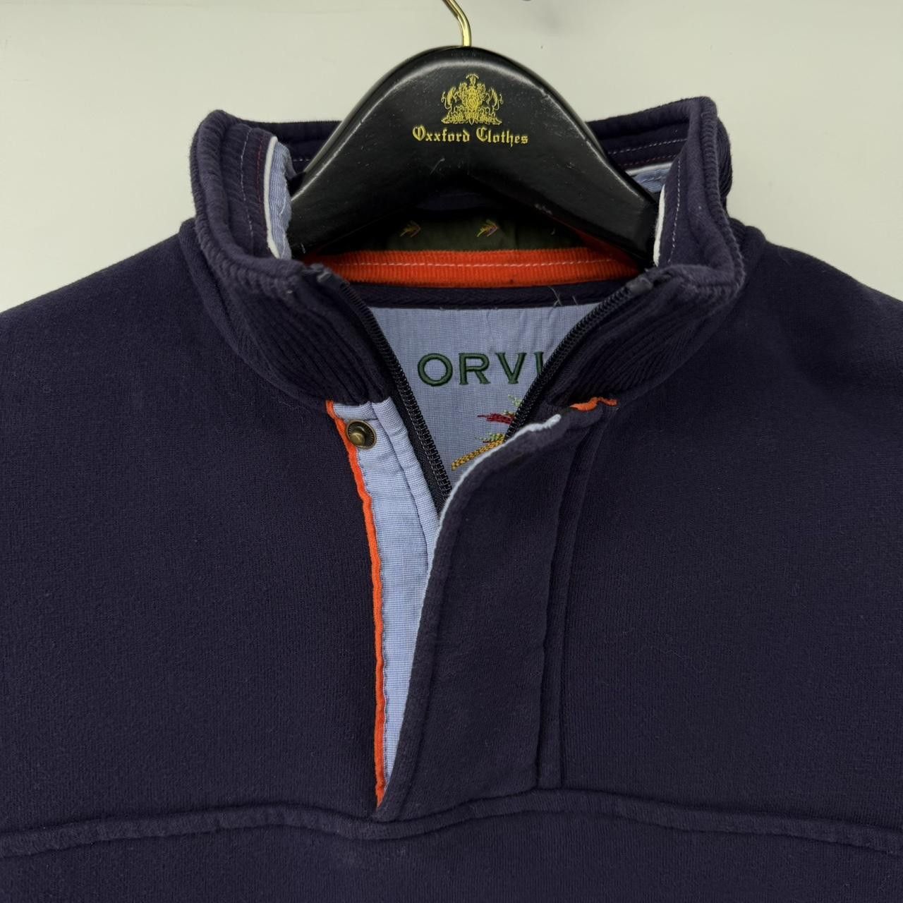 Orvis Orvis Men's Medium Blue 1/4 Zip Long Sleeve Button Pullover Size US M / EU 48-50 / 2 - 3 Thumbnail