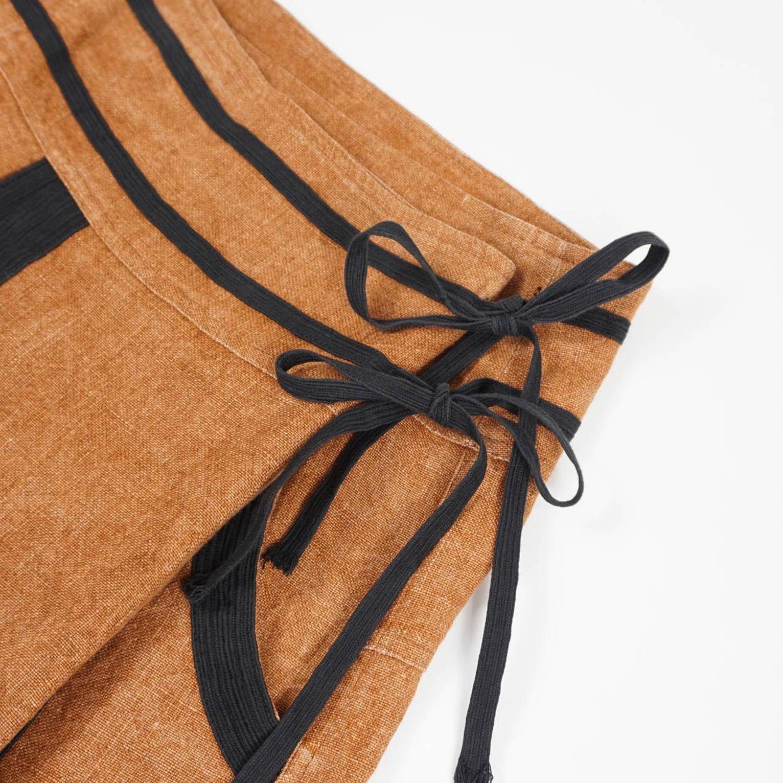 Dries Van Noten (S/M) DRIES VAN NOTEN SS14 Tied Waist A-line Skirt Size 32" / US 10 / IT 46 - 4 Thumbnail