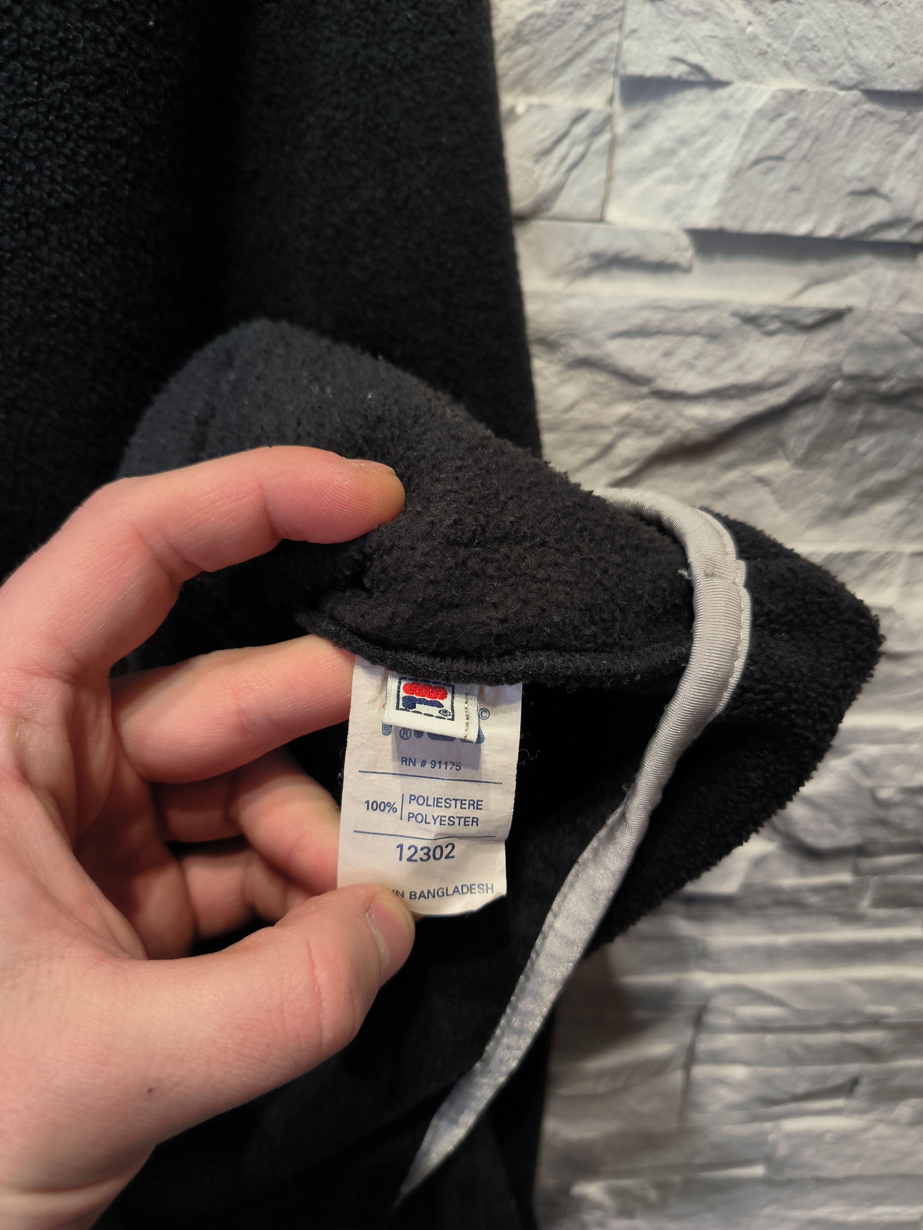 Fila × Vintage Vintage Fila Fleece Sweatshirt Black Big Logo Size US XL / EU 56 / 4 - 6 Thumbnail