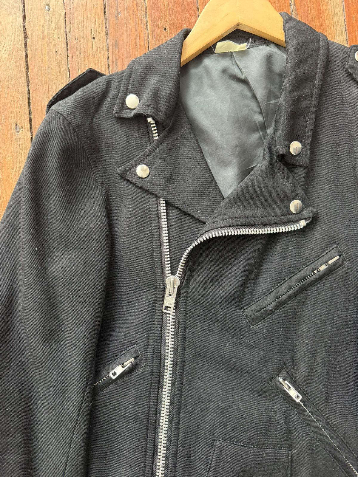 Comme des Garcons Homme Plus Black long biker light jacket Comme Des Garçons Homme Plus Size US S / EU 44-46 / 1 - 5 Thumbnail