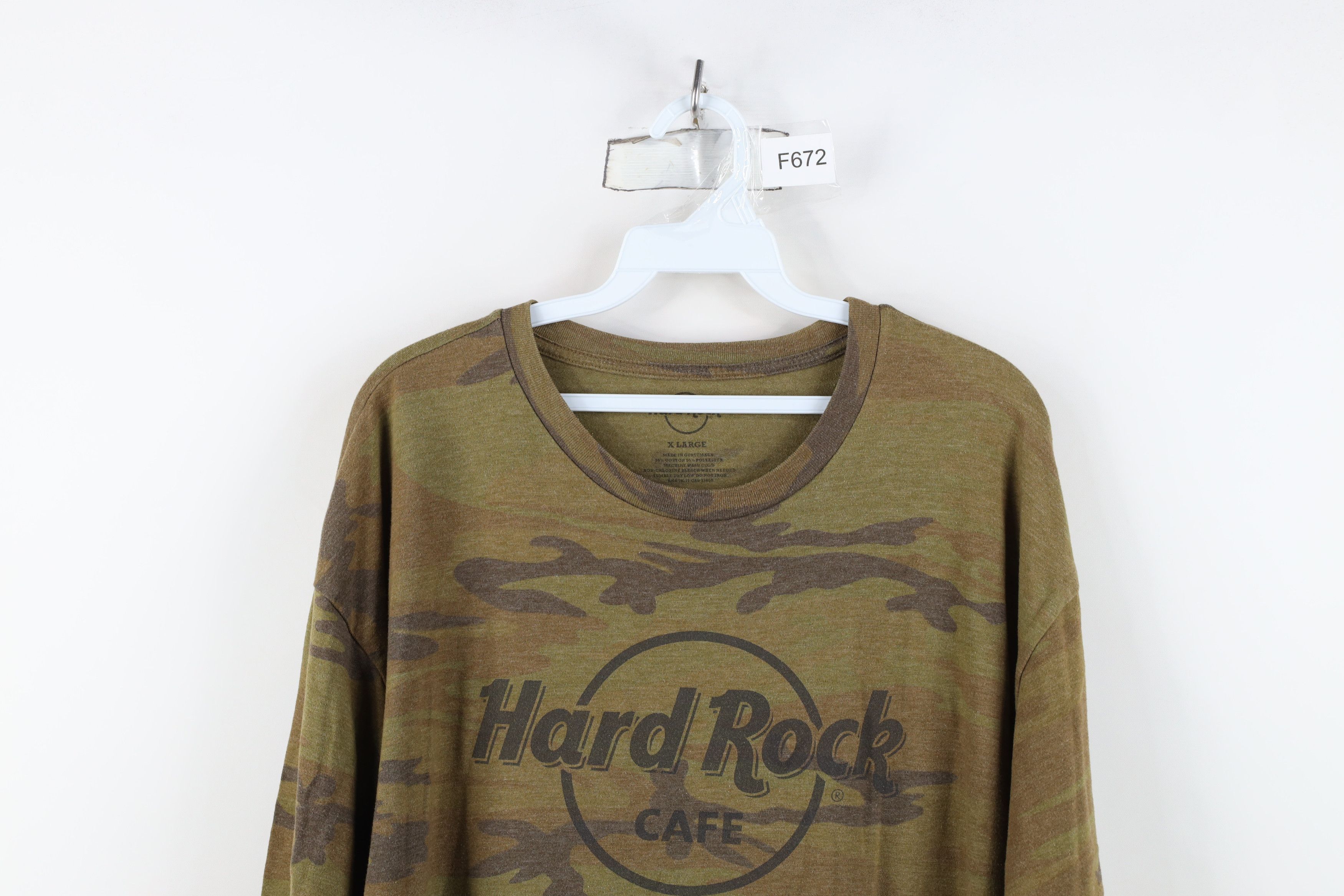 Hard Rock Cafe Y2K Hard Rock Cafe Spell Out New Orleans Camouflage T-Shirt Size US XL / EU 56 / 4 - 2 Thumbnail