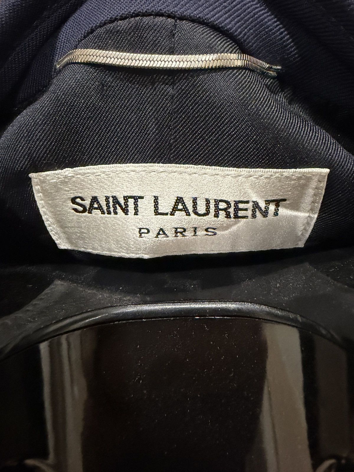 Saint Laurent Paris Saint Laurent Blazer Sze 44 US/54 IT Navy Gold Button Jacket Size 44R - 5 Thumbnail