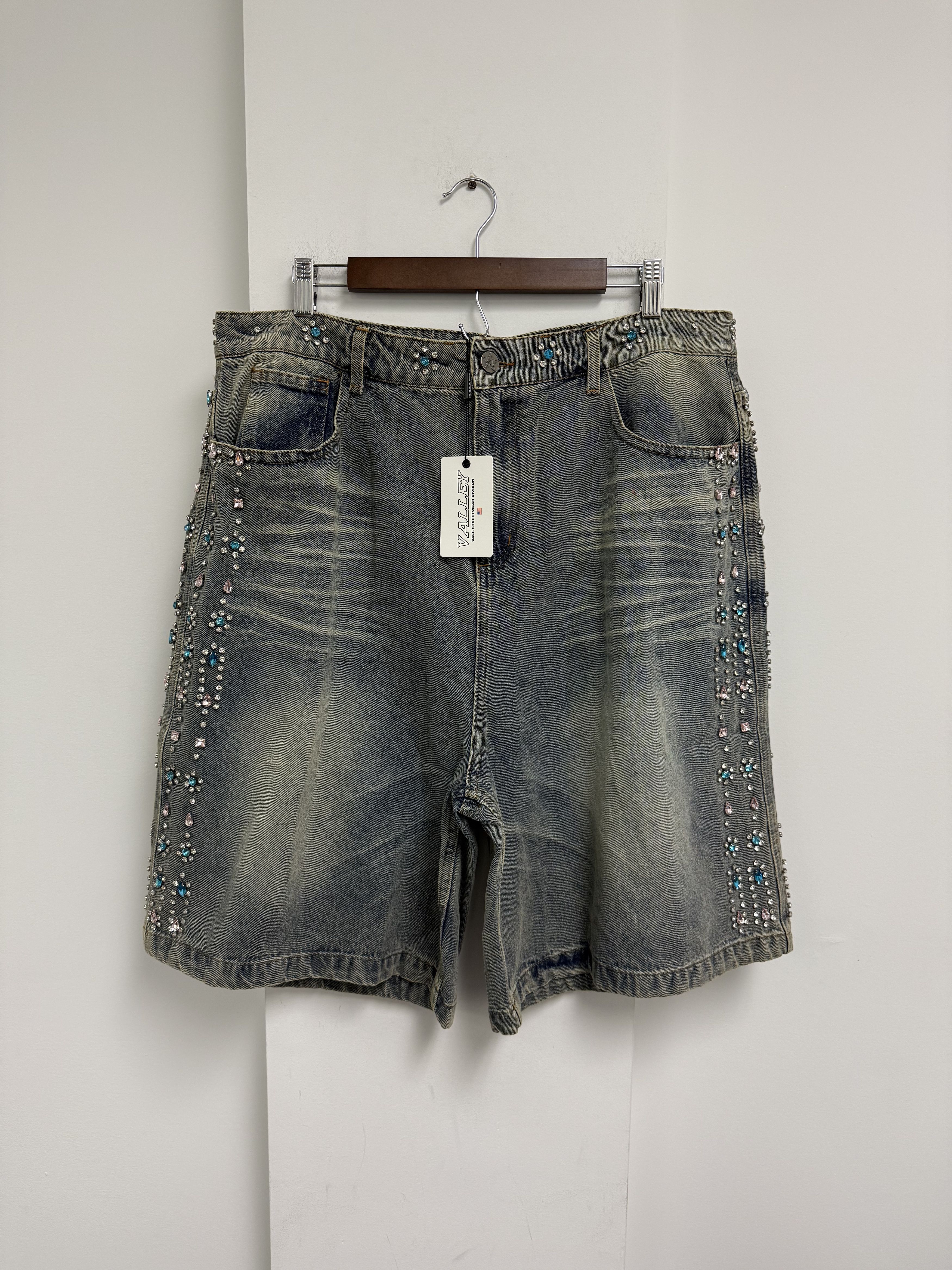 Vale Vale Candy Denim Jorts Size US 34 / EU 50 - 1 Thumbnail