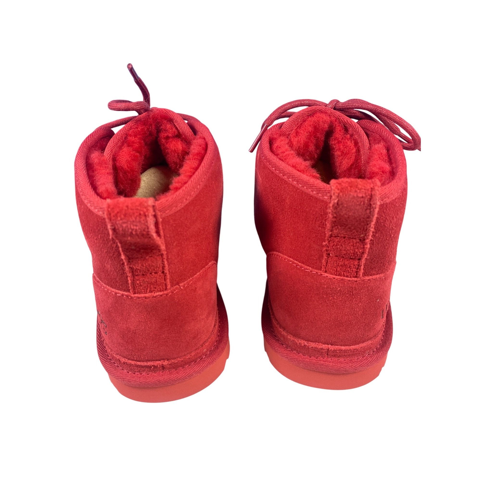 Ugg New UGG NEUMEL Mid Top Casual Snow Boots Suede Red Fur Women Size US 8 / IT 38 - 5 Thumbnail
