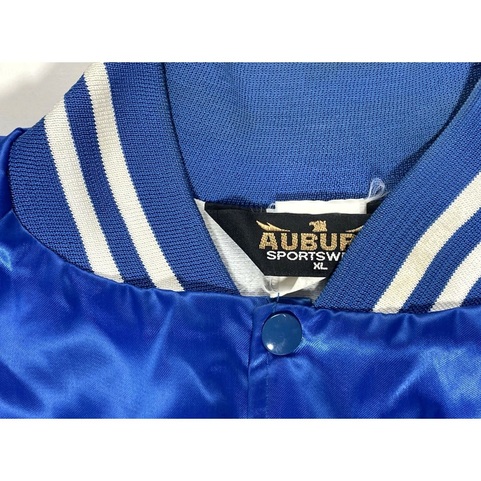 Coach VINTAGE Auburn USA Bomber Jacket Mens XL Blue Satin Coach Letterman Size US XL / EU 56 / 4 - 6 Thumbnail