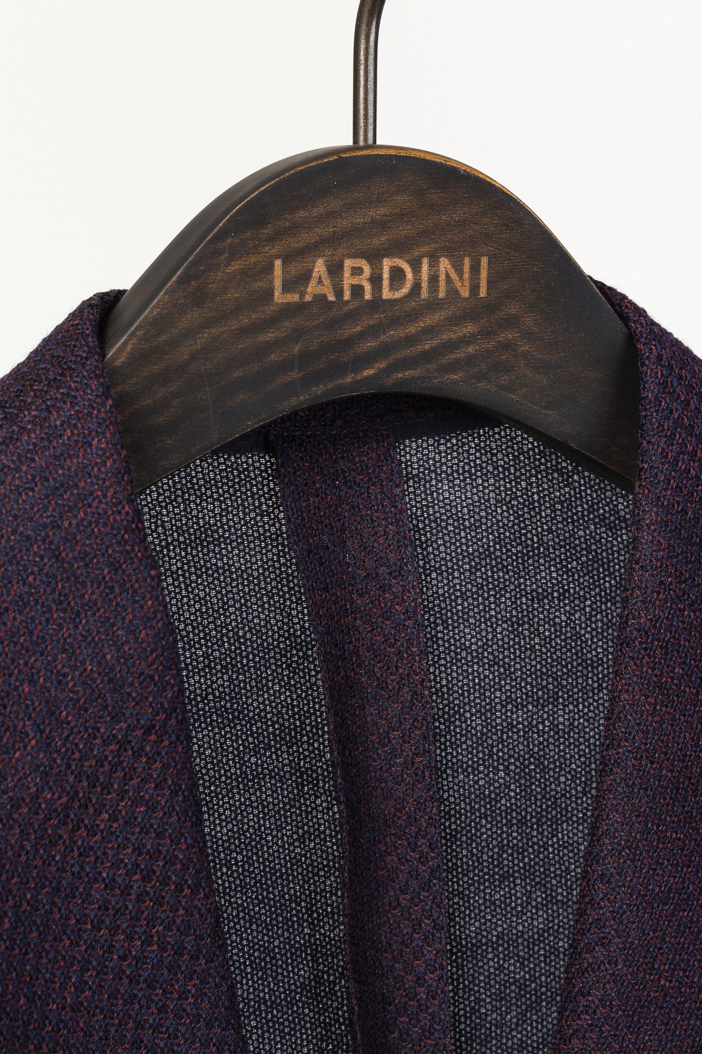 Lardini Lardini Liknit Unstructured Black & Maroon Knit Blazer Size 38R - 4 Thumbnail