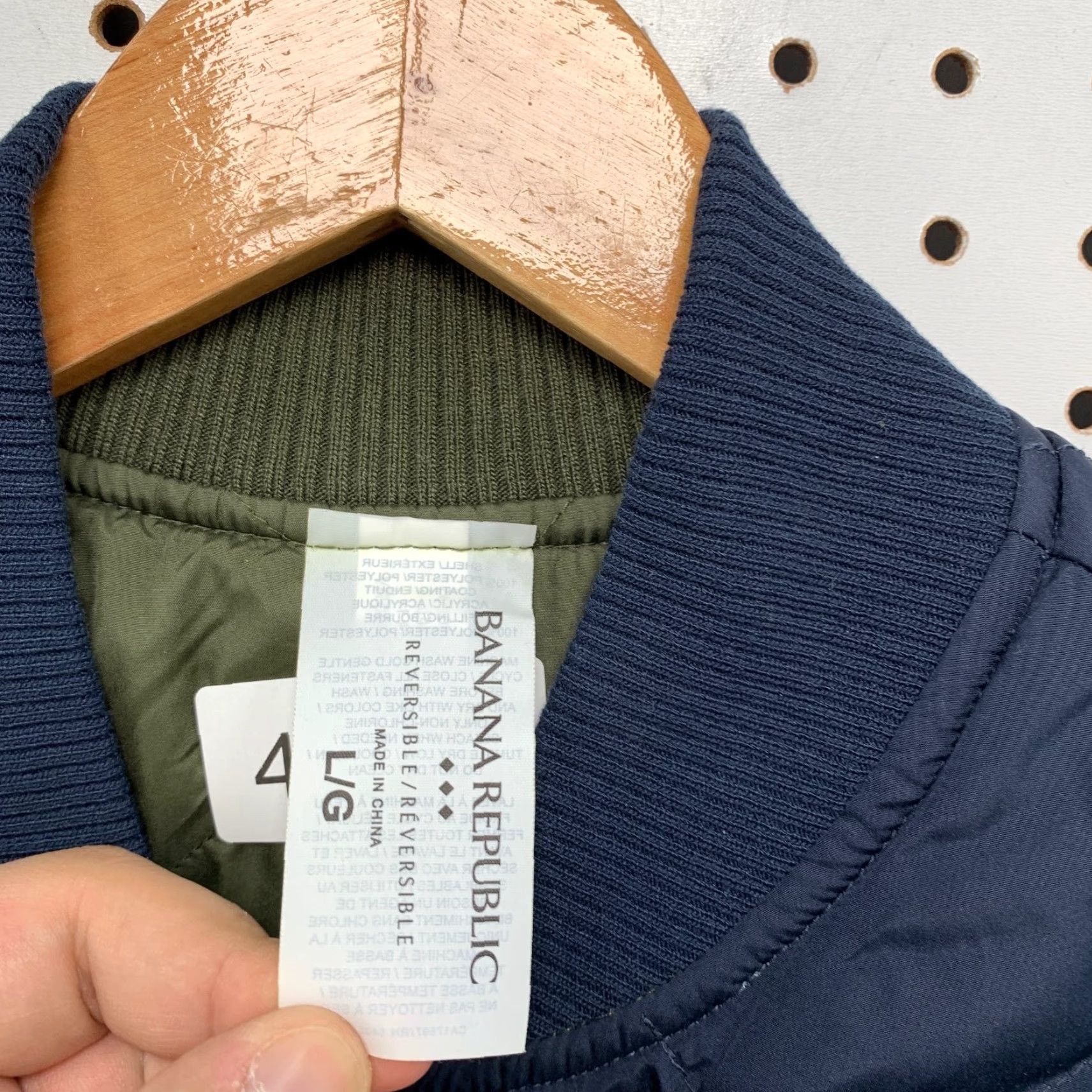 Banana Republic Banana Republic Jacket | Reversible | Military Quilted Insulated Bomber | Blue Green | Large | Men | L | Polyester | ™ Size US L / EU 52-54 / 3 - 6 Thumbnail