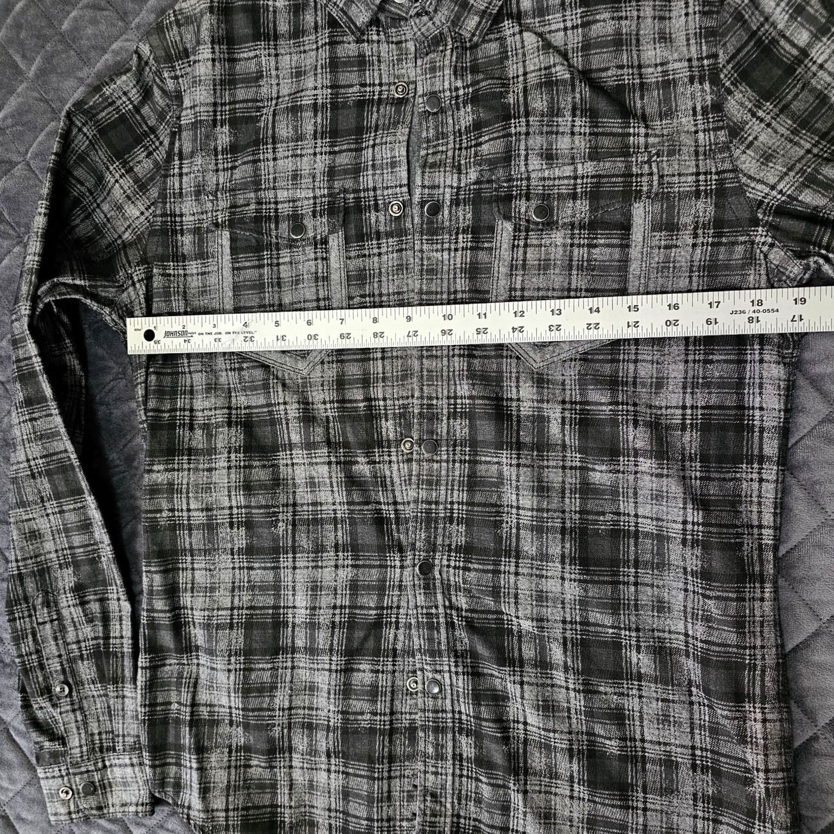 Express VINTAGE Express Shirt Men Small Black Plaid Button-Up Long Sleeve Snap Front Pocketed Regular Fit Collared Shirt Size US S / EU 44-46 / 1 - 6 Thumbnail