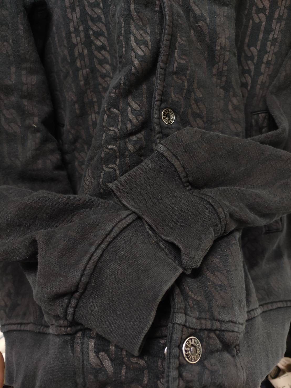 Crooks & Castles × Vintage Vtg 00's Crooks & Castles Chain Monogram Over Print Jacket Size US M / EU 48-50 / 2 - 5 Thumbnail