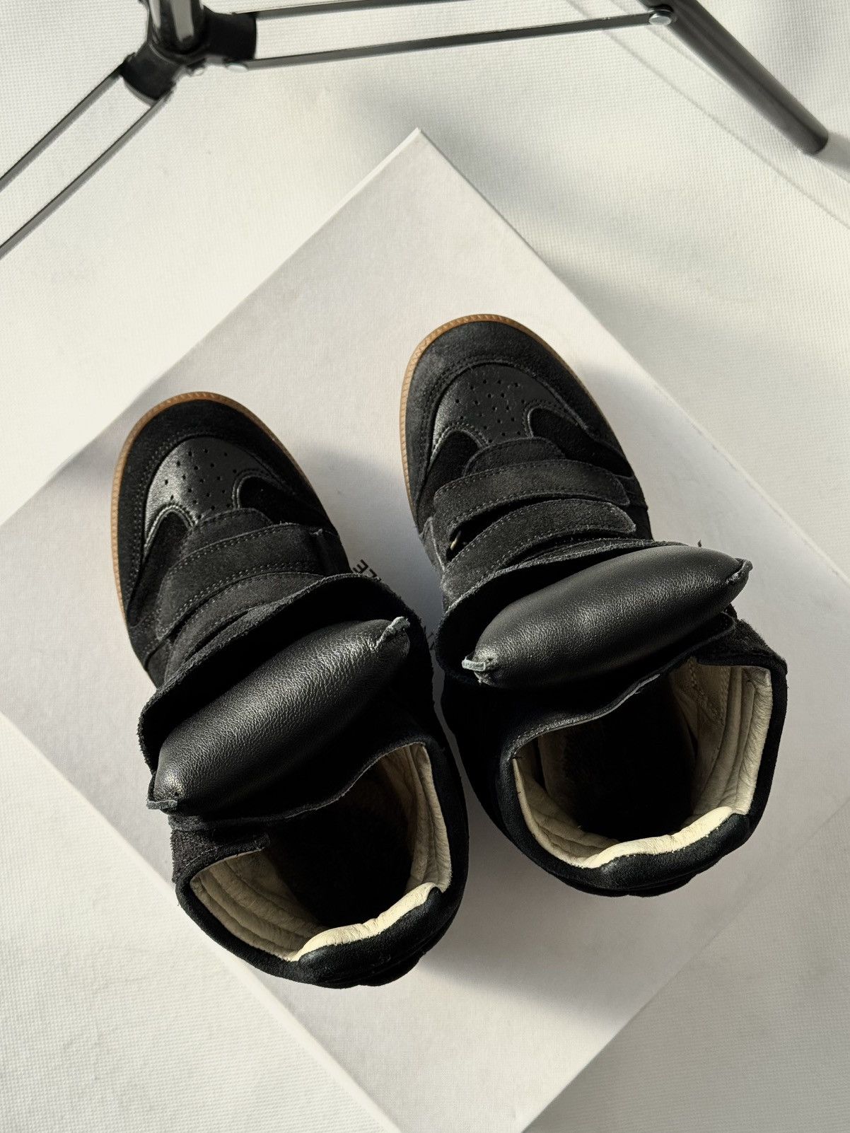 Isabel Marant Isabel Marant Bekett sneakers shoes Washed Black Suede Wedge Size US 6 / IT 36 - 12 Thumbnail