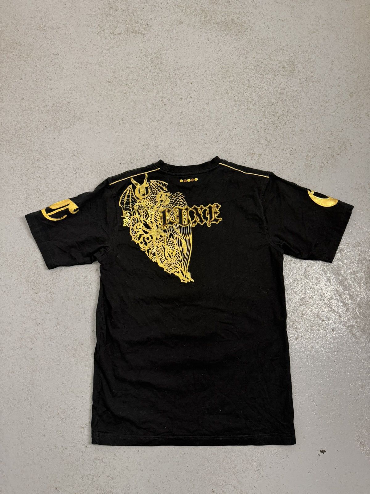 Coogi Vintage 00s Coogi Gold Dragon Thick Blend T-Shirt Size US M / EU 48-50 / 2 - 13 Thumbnail