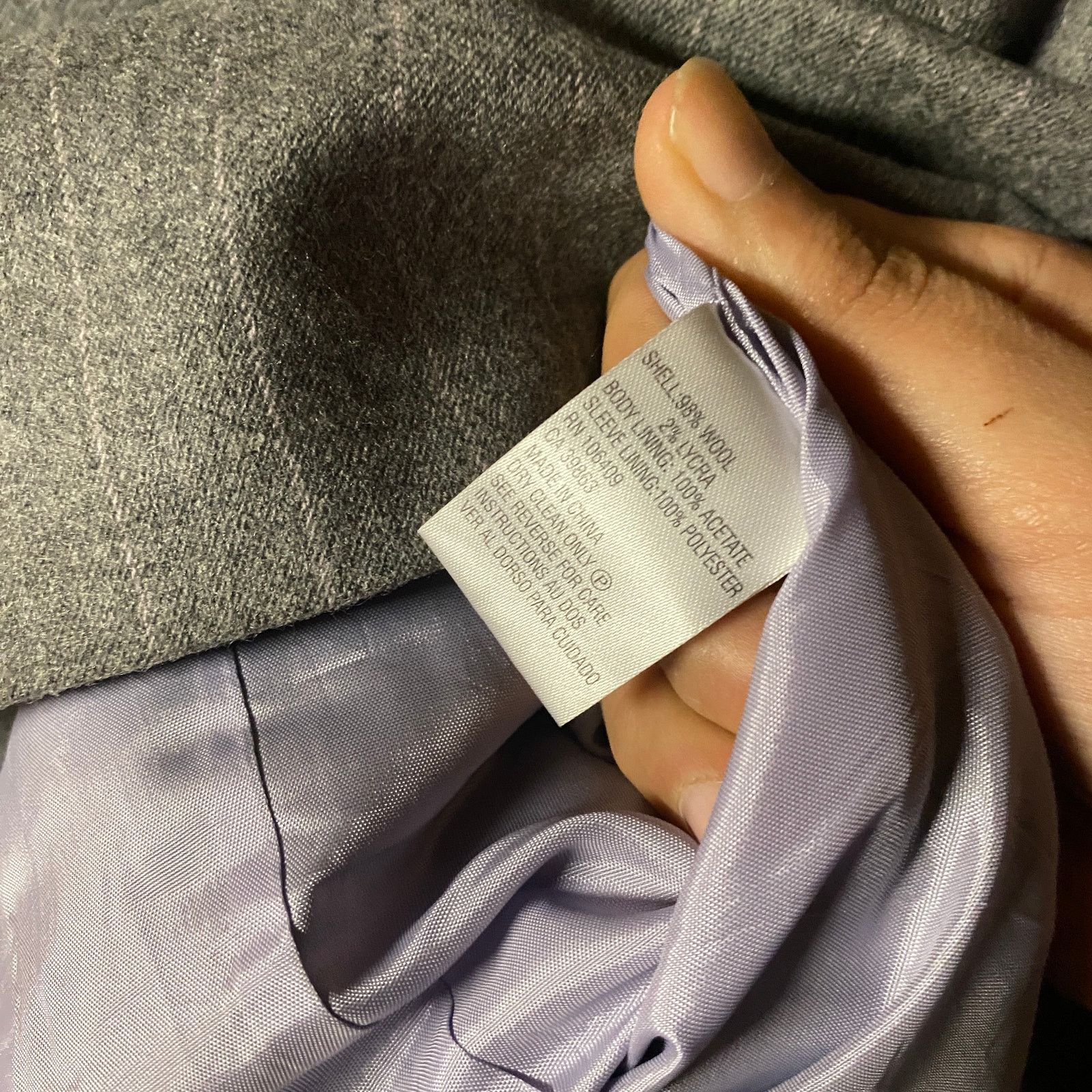 Other Tahari Arthur S Levine Gray Wool 2-Button Blazer Jacket 18 Size XXL / US 16-18 / IT 52-54 - 6 Thumbnail