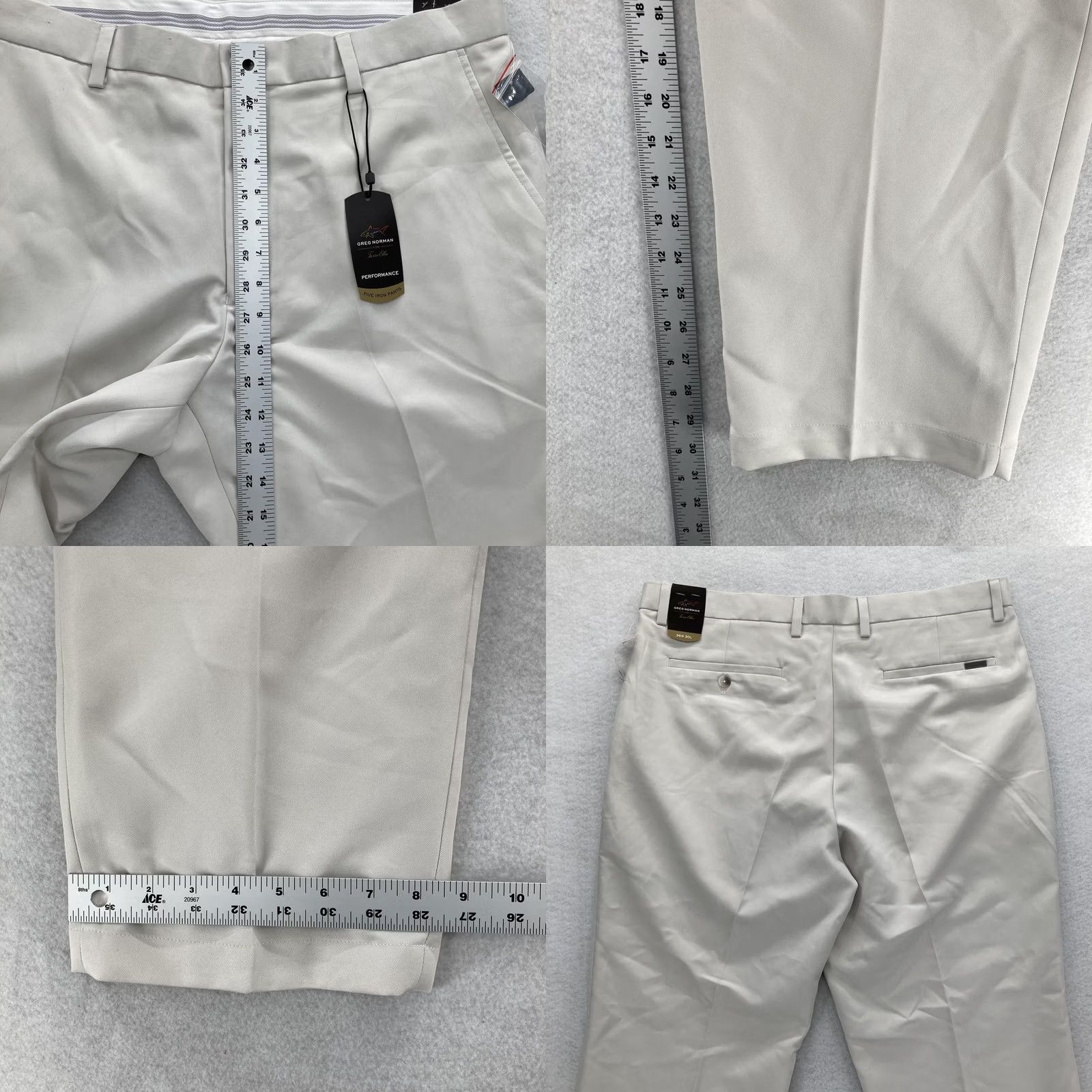 Tasso Elba Greg Norman Tasso Elba Pants Mens 36x30 Khaki Five Iron Performance Sorbtek Size US 36 / EU 52 - 8 Thumbnail