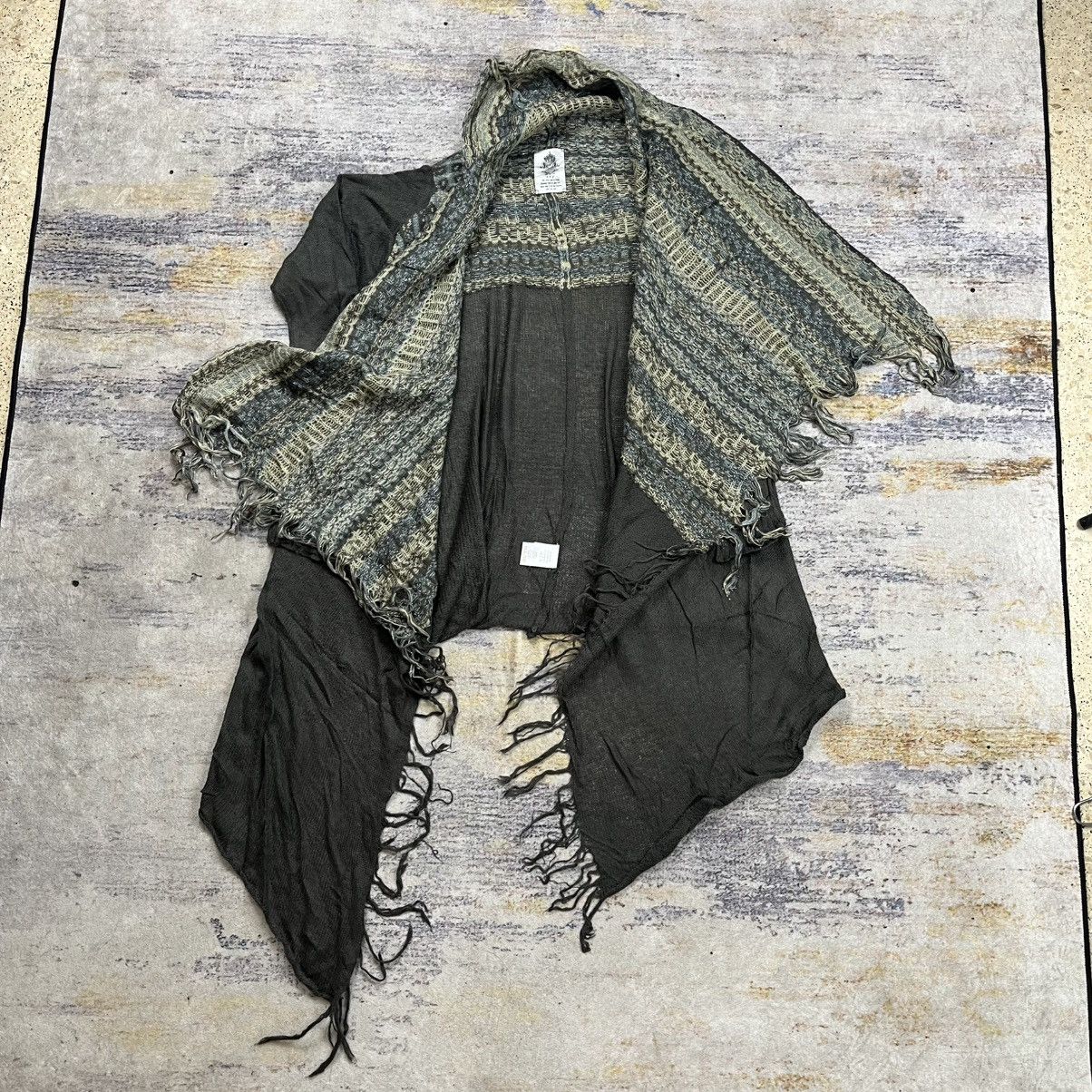 Le Grande Bleu (L.G.B.) BBP fringe knit outer cardigan vkei grunge style Size US L / EU 52-54 / 3 - 12 Thumbnail