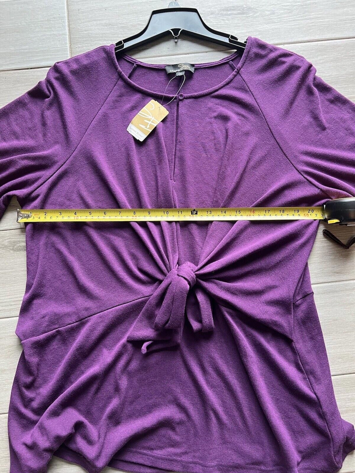 Designer suzanne betro tops 1x Purple MSRP $66 Size XL / US 12-14 / IT 48-50 - 8 Thumbnail