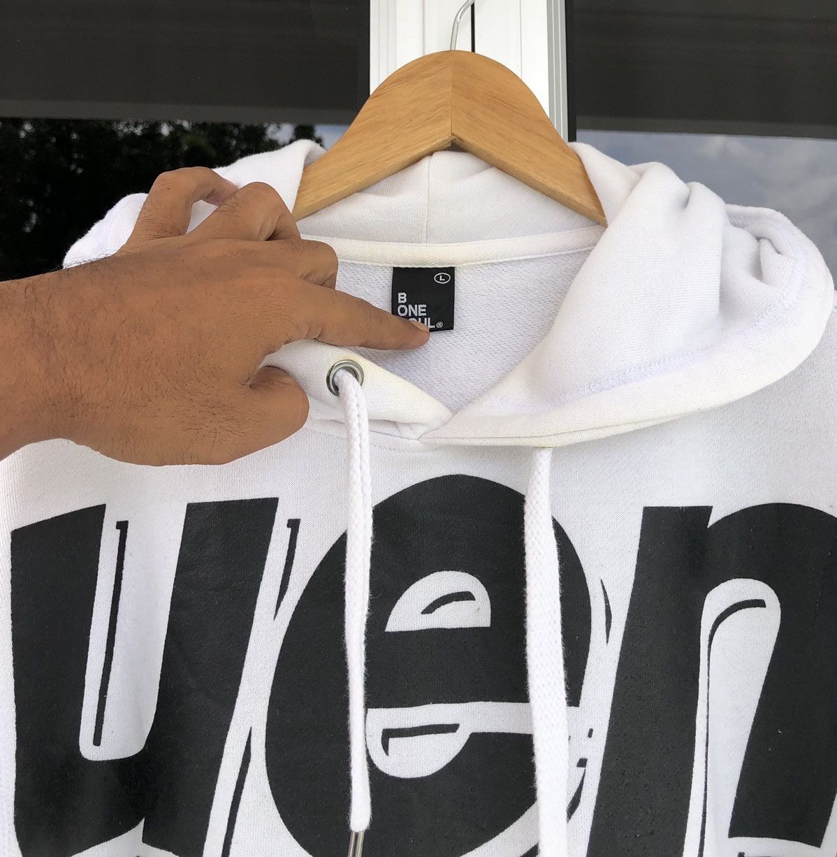 Japanese Brand B One Soul Big Spellout Printed Hoodies Size US L / EU 52-54 / 3 - 9 Thumbnail