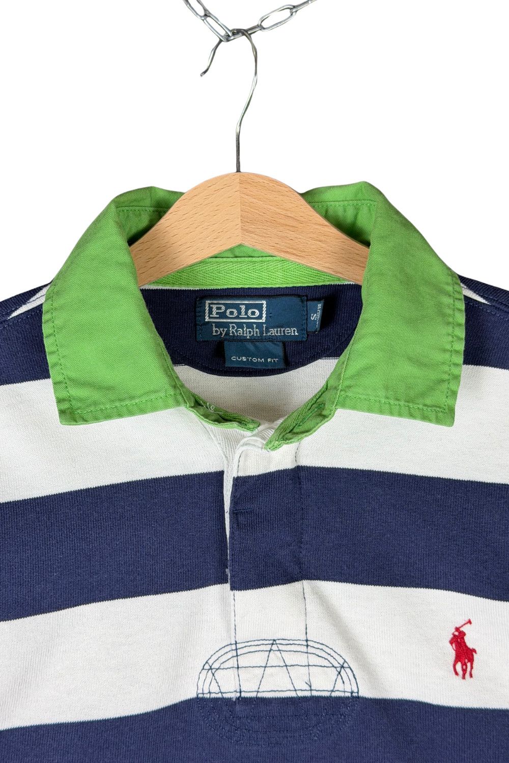 Polo Ralph Lauren Ivy Rugby Jersey Green Collar image 7