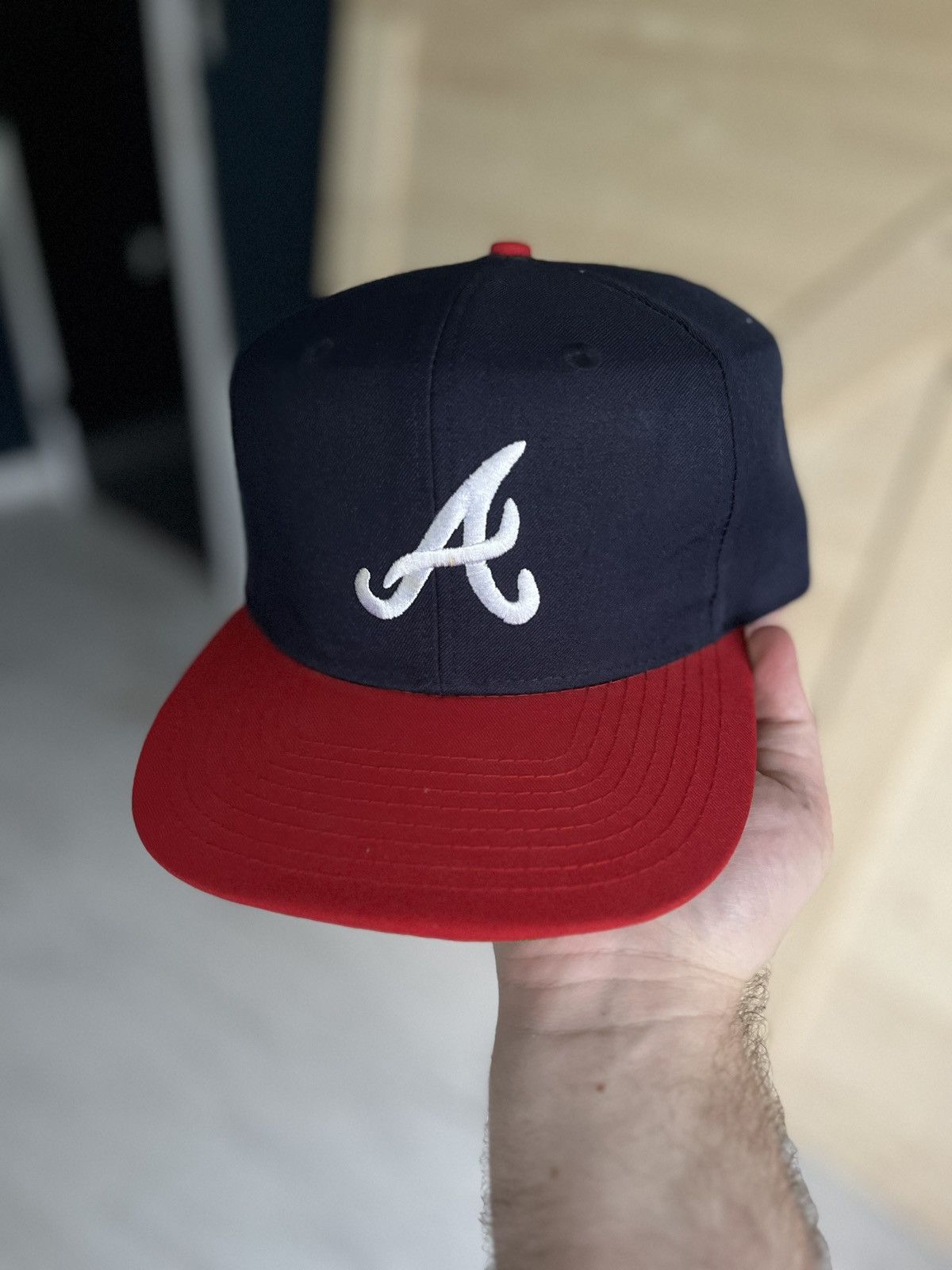 Sports Specialties Vintage 90’s Atlanta Braves MLB SnapBack Hat Size ONE SIZE - 1 Thumbnail