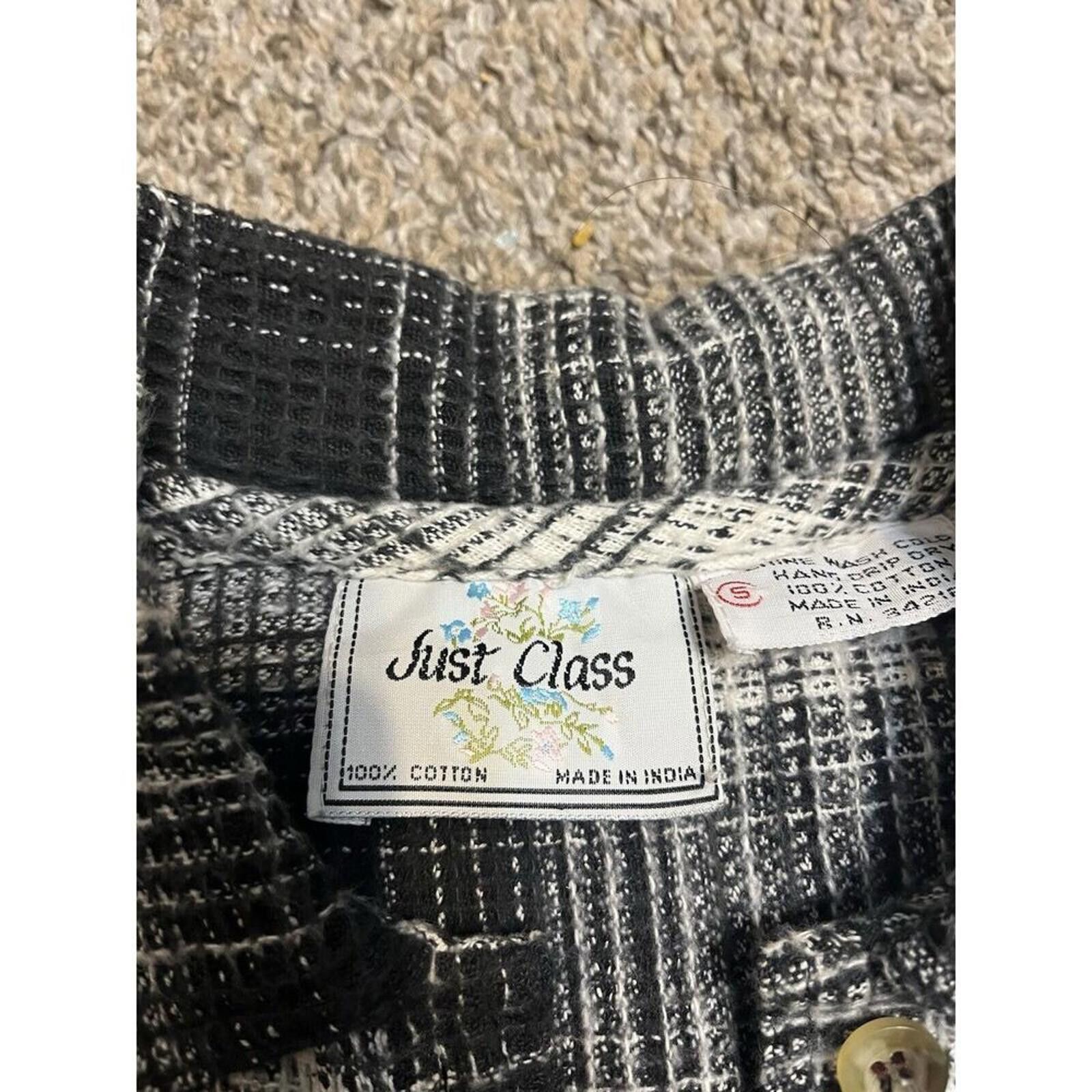 Other Just Class Black & White Plaid Cropped Vest Size S / US 4 / IT 40 - 3 Thumbnail