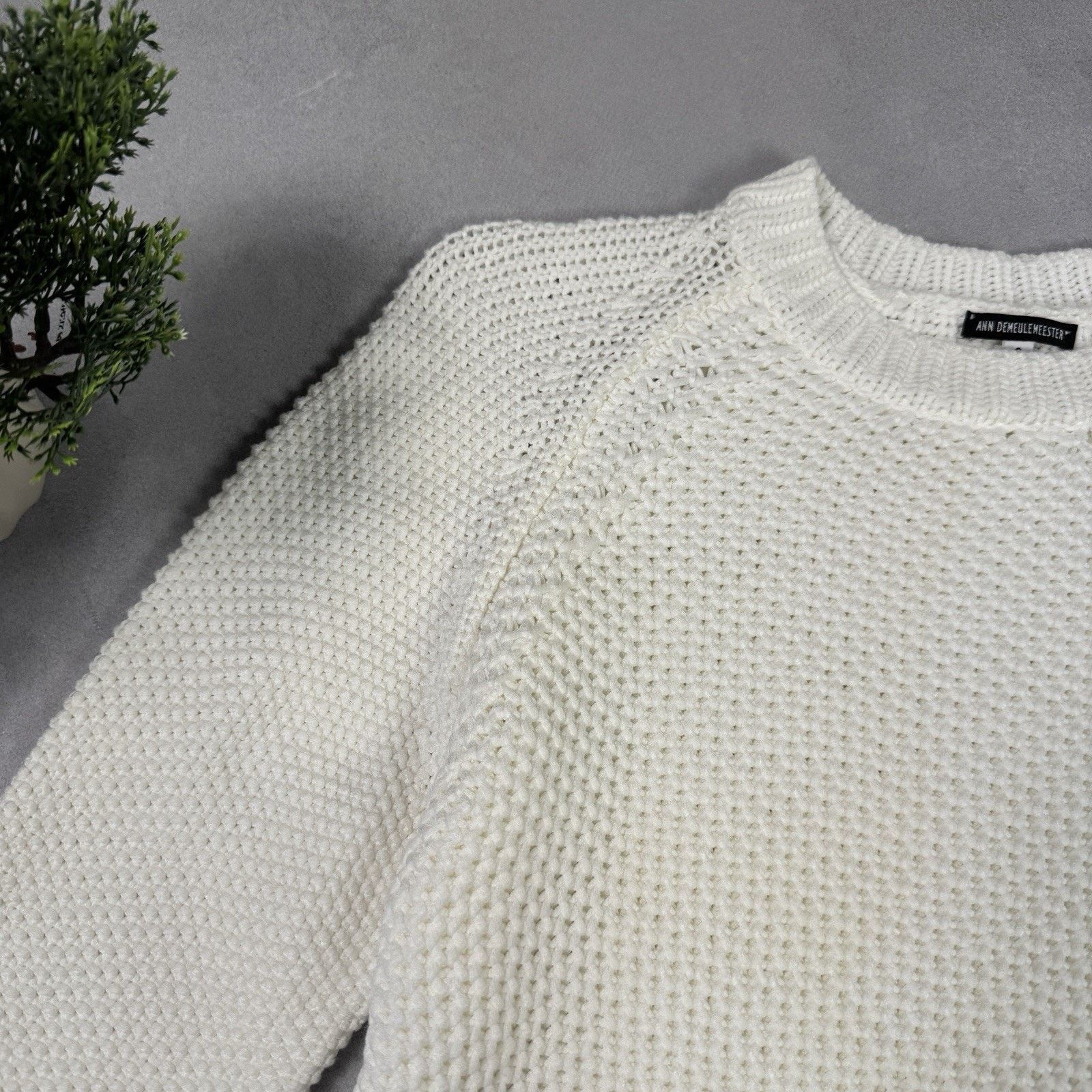 Ann Demeulemeester Ann Demeulemeester Men White Sweater Size S Oversized Size US S / EU 44-46 / 1 - 4 Thumbnail