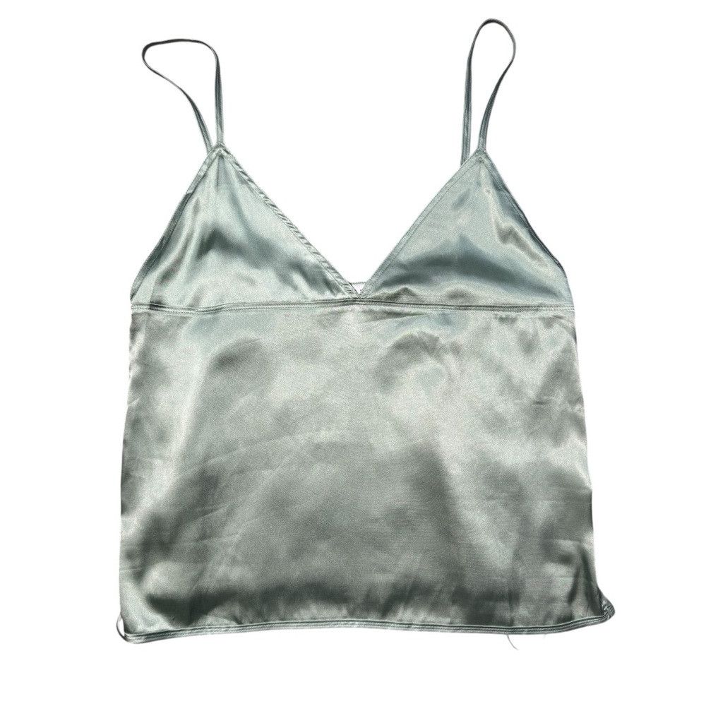 Zara NWT New ZARA Mixed Media Cami Mint Top SIze L Size L / US 10 / IT 46 - 6 Thumbnail
