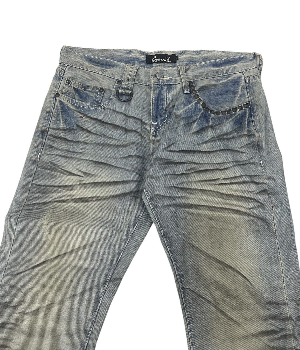 Hysteric Glamour CavariA Japan Studded Clawmarks Flare Jeans Size US 31 - 5 Thumbnail
