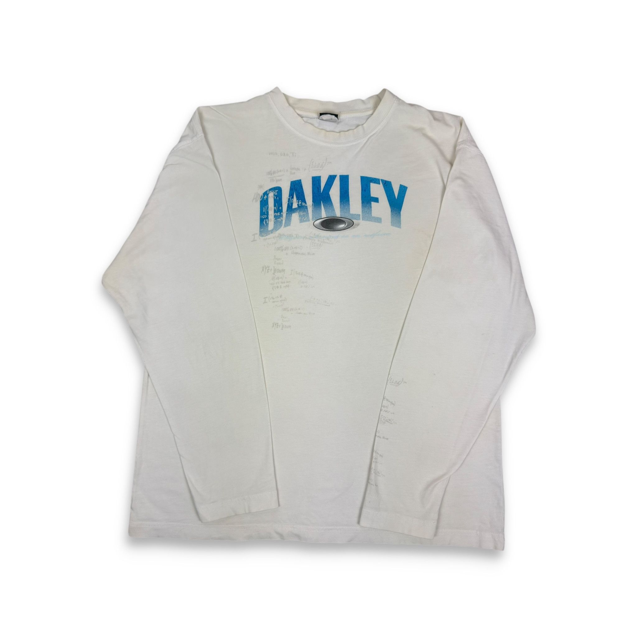 Oakley Oakley Men's White Blue Logo Cotton Long Sleeve Shirt Large Size US L / EU 52-54 / 3 - 1 Thumbnail