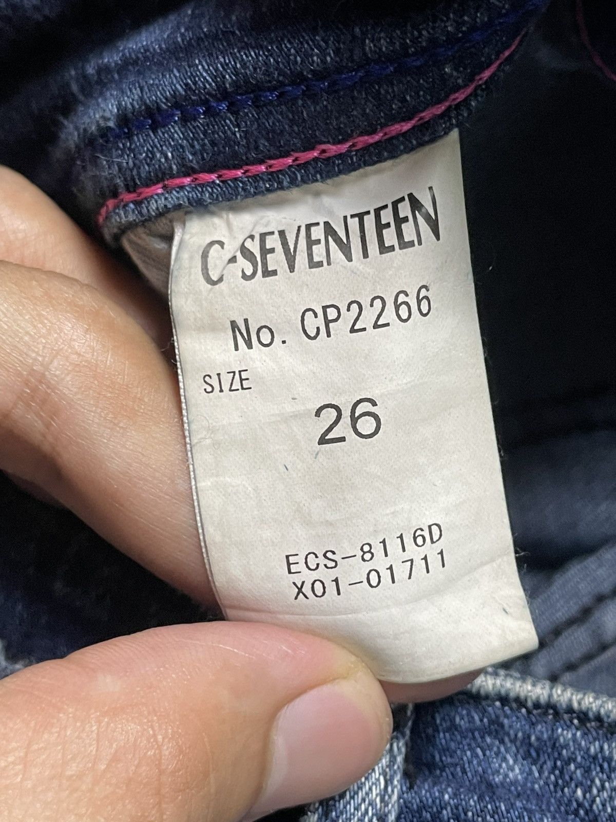 Japanese Brand × Vintage C-Seventeen Distressed Denim Ripped Jeans (104) Size US 27 - 7 Thumbnail